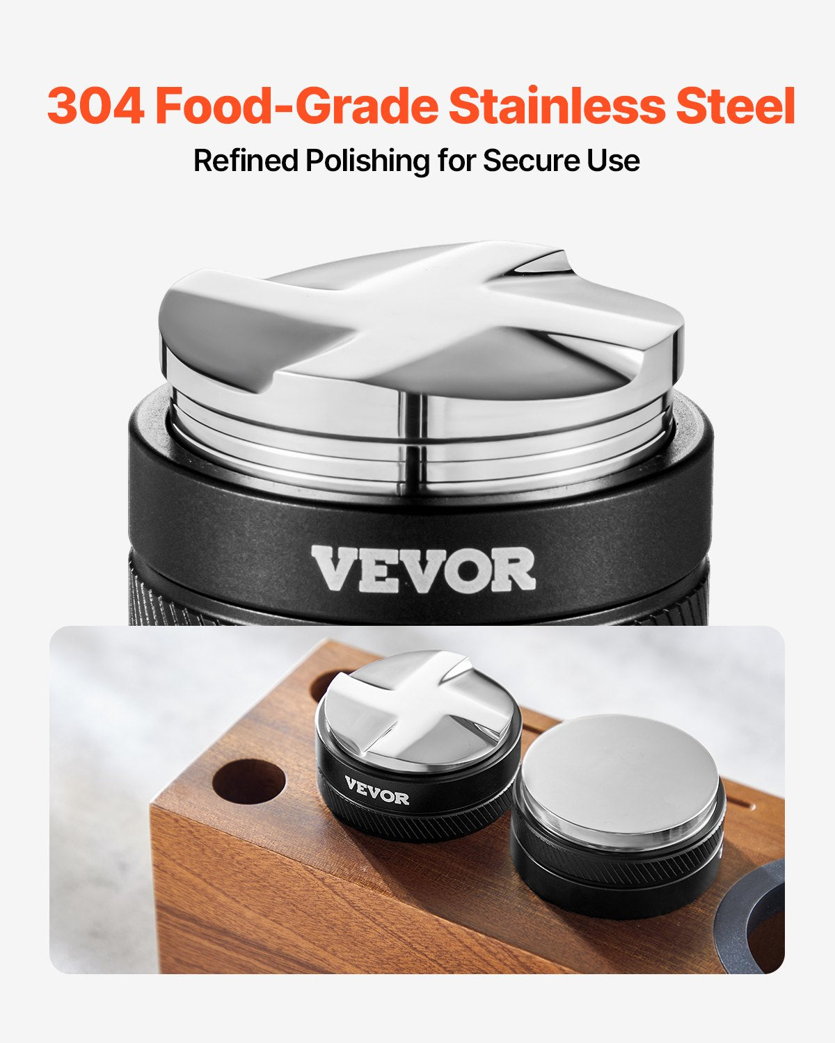 VEVOR 53mm Coffee Distributor 2-in-1 Adjustable Espresso Distributor for Home 5