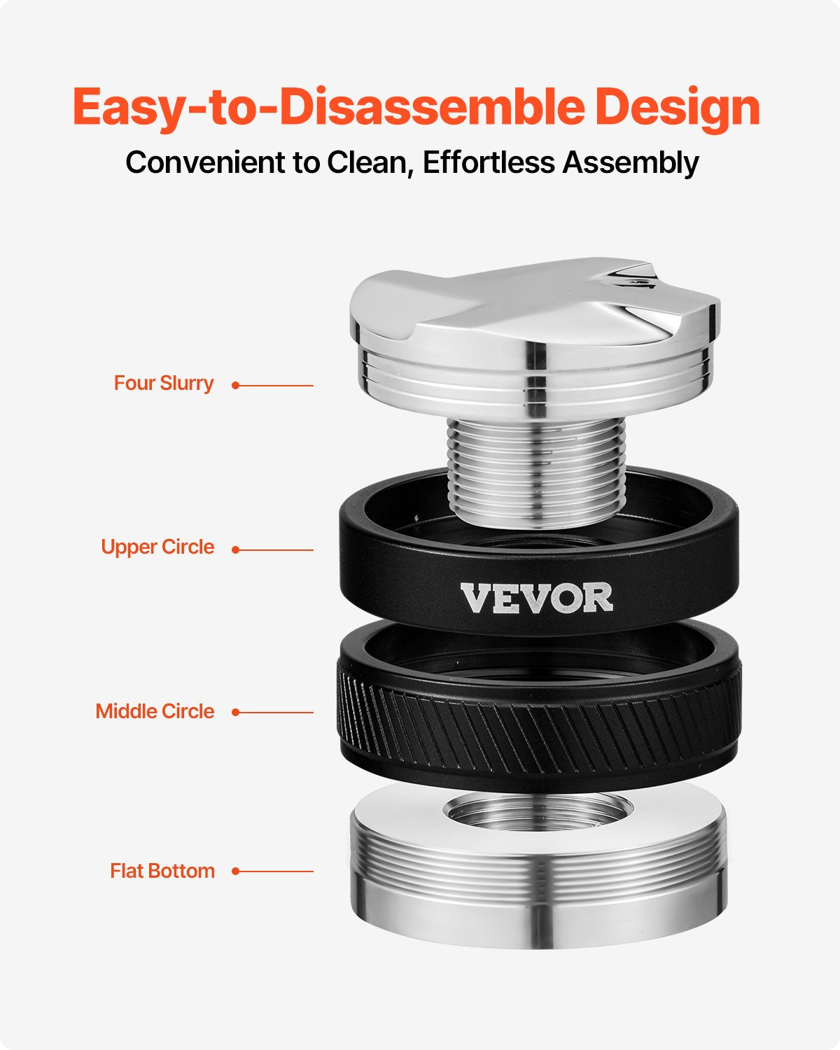 VEVOR 53mm Coffee Distributor 2-in-1 Adjustable Espresso Distributor for Home 6