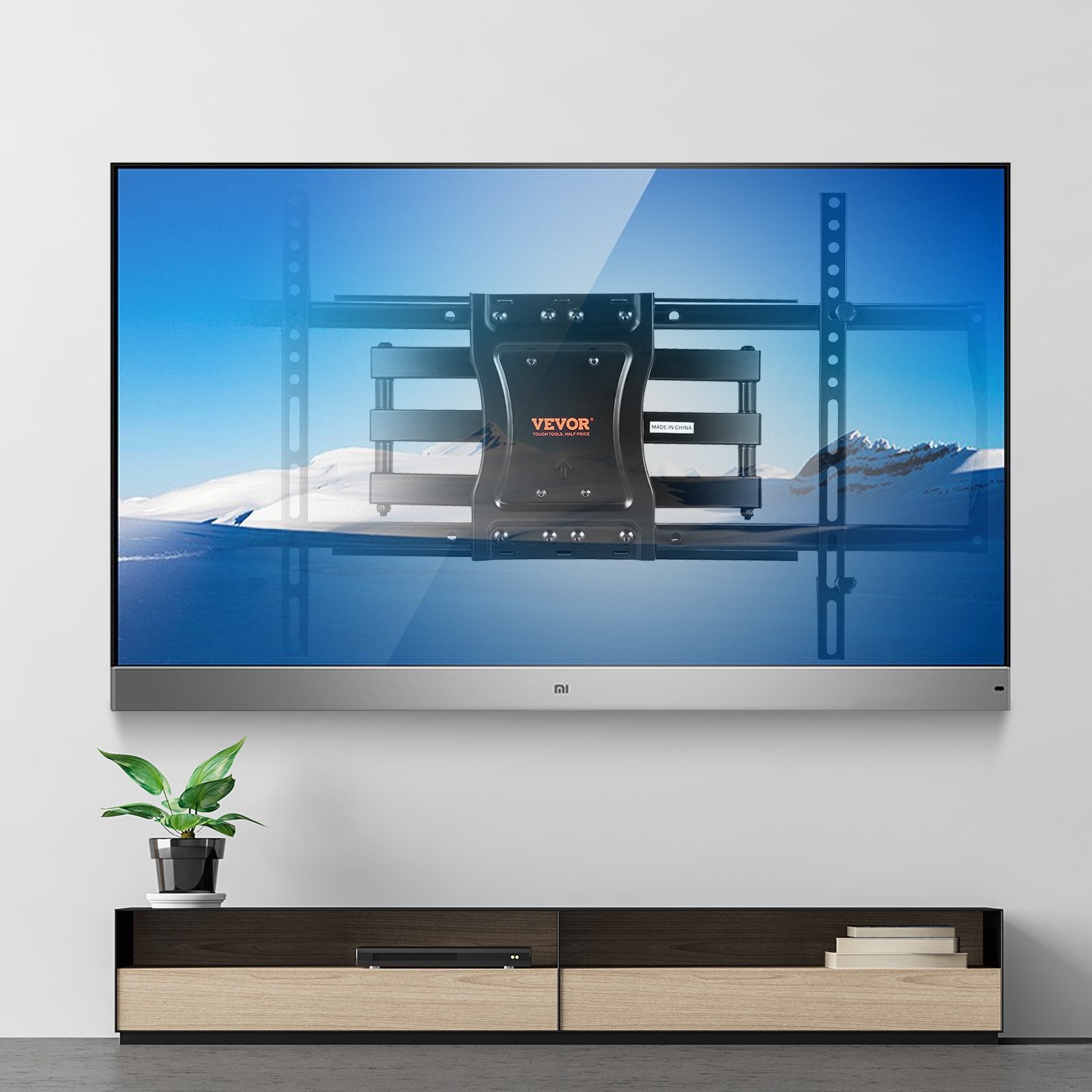 VEVOR Full Motion TV Mount Fits for Most 37-75 inch TVs, Swivel Tilt Horizontal Adjustment TV Wall Mount Bracket with 4 Articulating Arms, Max VESA 600x400mm, Holds up to 132 lbs 7