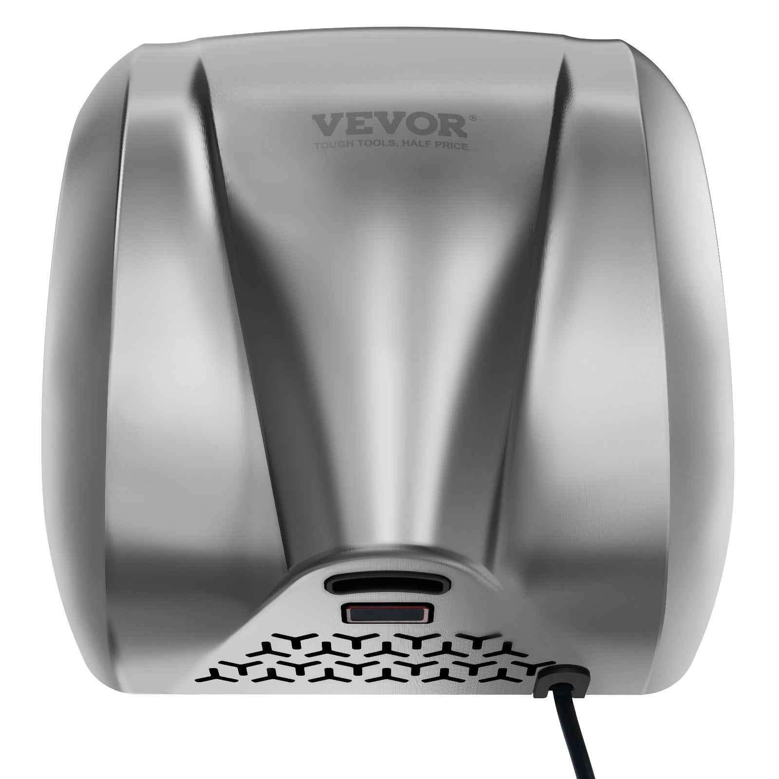VEVOR Heavy Duty Commercial Hand Dryer, 1800W Automatic High Speed Stainless Steel Warm Wind Hand Blower, 220V-240V Plug In/Hardwired Two Power Options, Compliant for Industry Business Restrooms 10