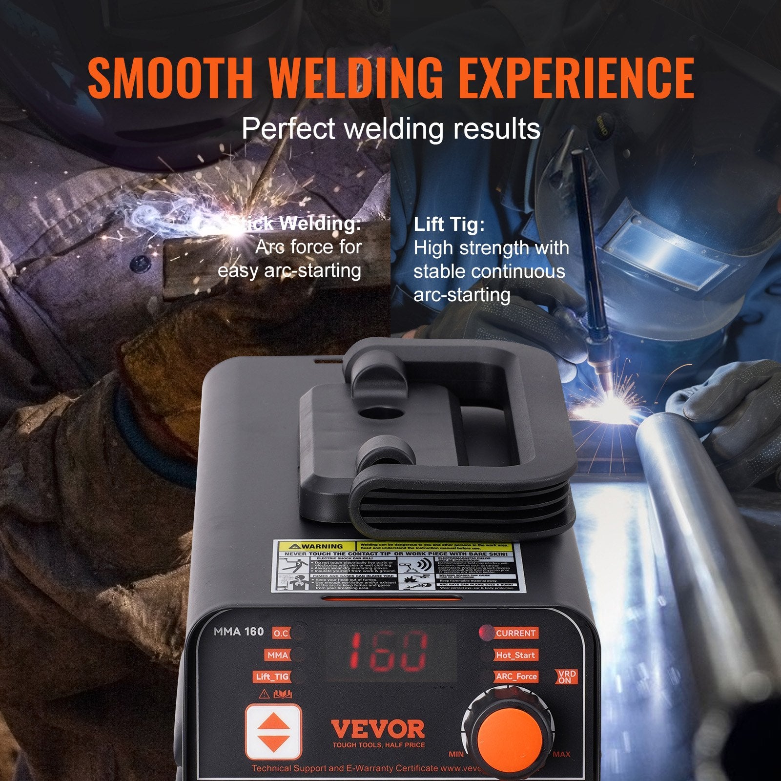 VEVOR ARC Stick Welder 220V 120A 2-in-1 Lift TIG Welding Machine Hot Start 3