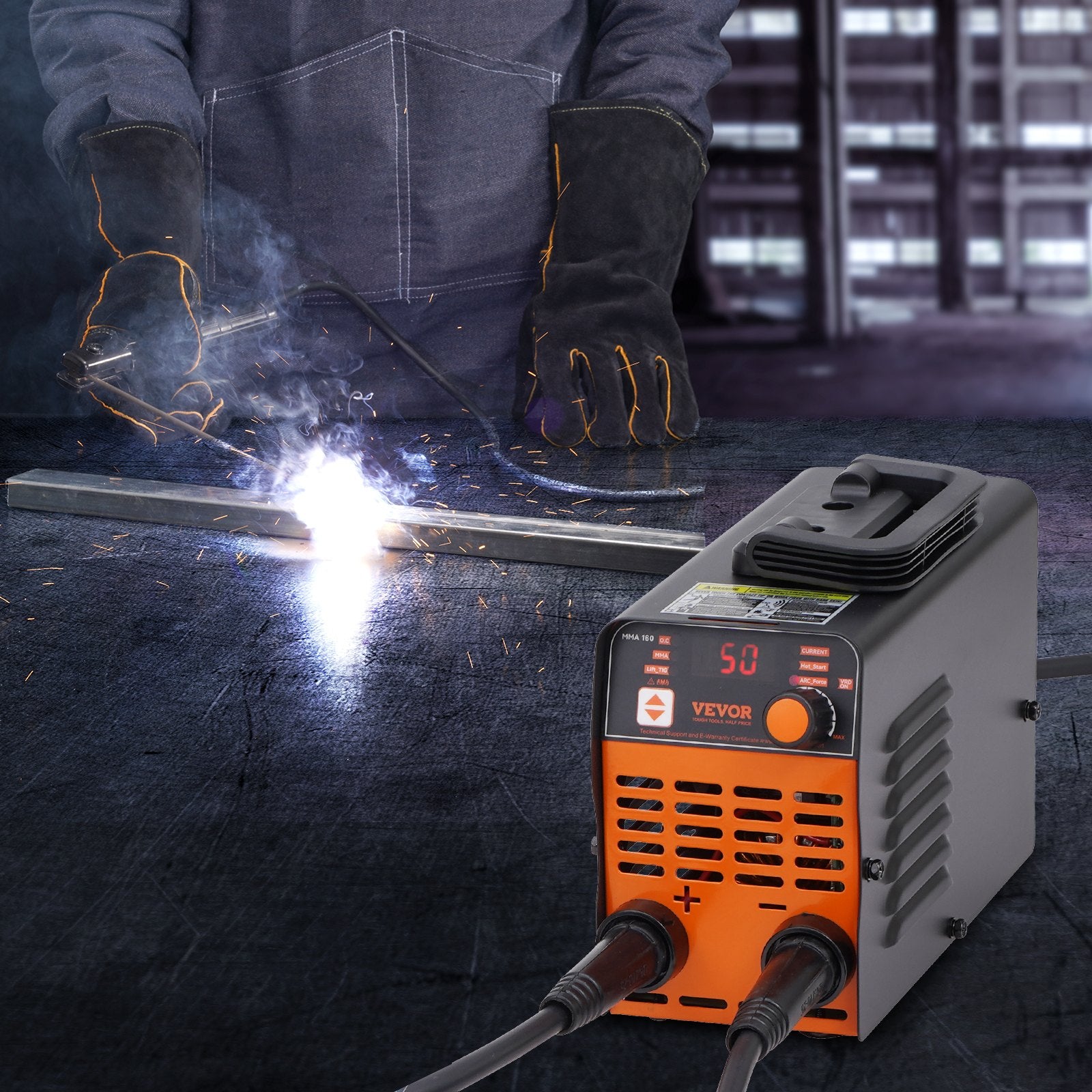 VEVOR ARC Stick Welder 220V 120A 2-in-1 Lift TIG Welding Machine Hot Start 8