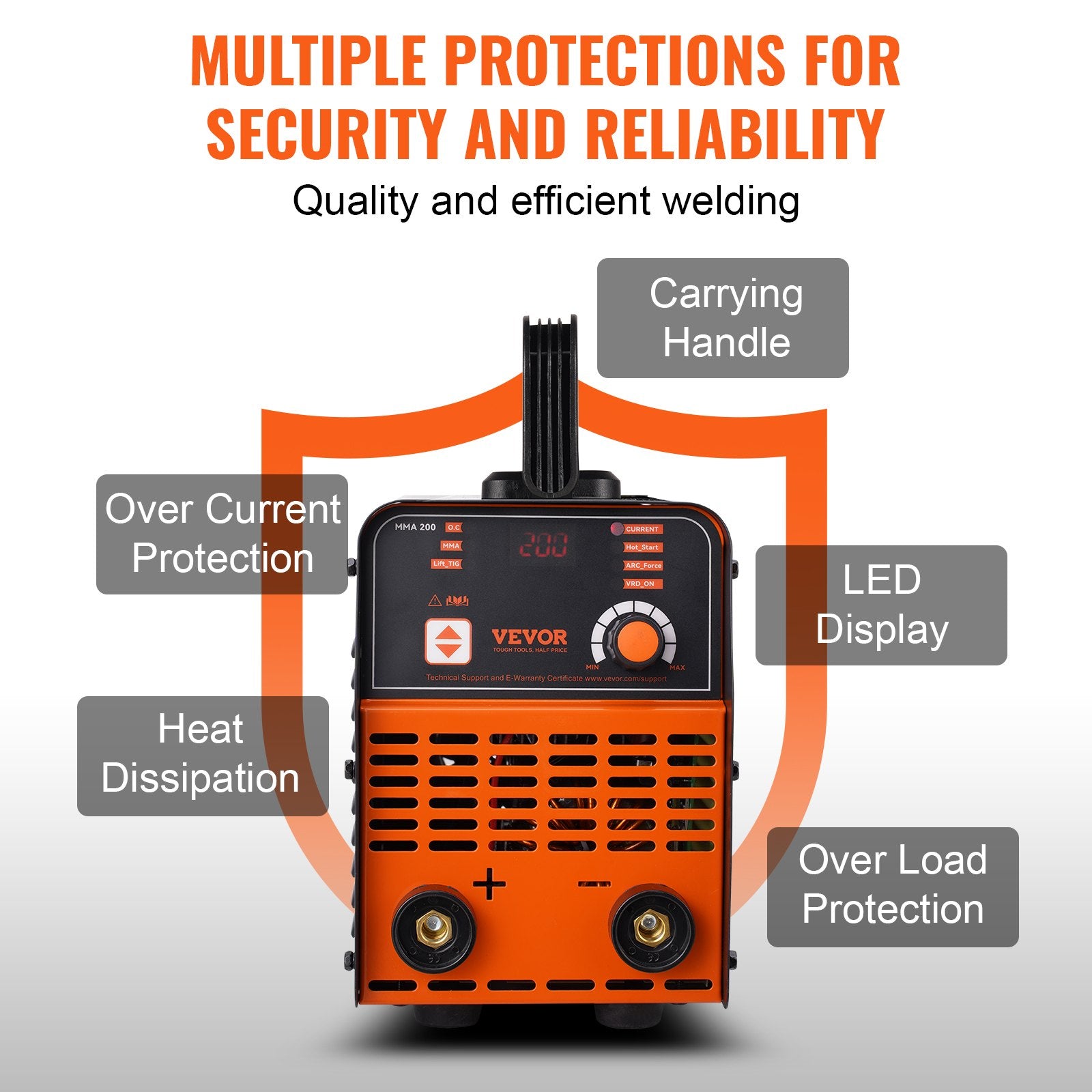 VEVOR ARC Stick Welder 220V 160A 2in1 Lift TIG Welding Machine Hot Start 6
