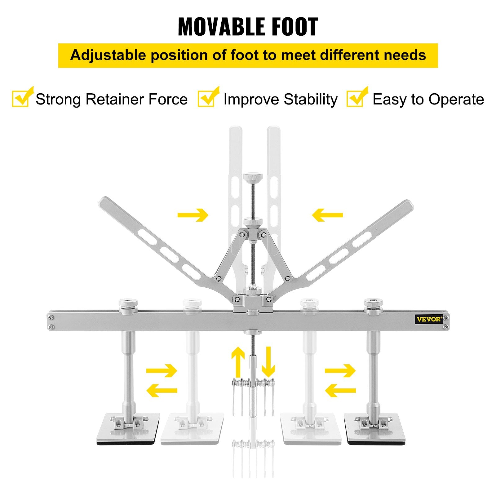 VEVOR Dent Pull Lever Bar Kit Fit for Both Aluminum and Steel Dent Pulling (43INCH/1100MM) 4