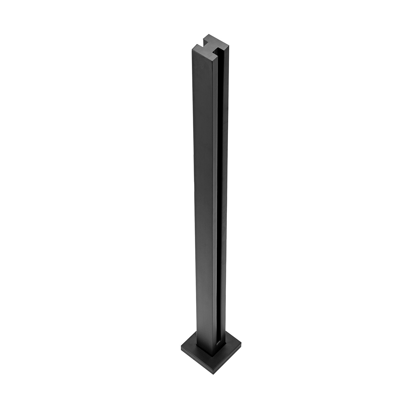 VEVOR Glass Clamp, 41.34" Height Glass Railing Bracket for 0.39 "-0.47 " Thickness Tempered Glass, 304 Stainless Steel Glass Mounting Clamp, Glass Shelf Bracket for Balcony, Garden, Deck, Stair, Black 10