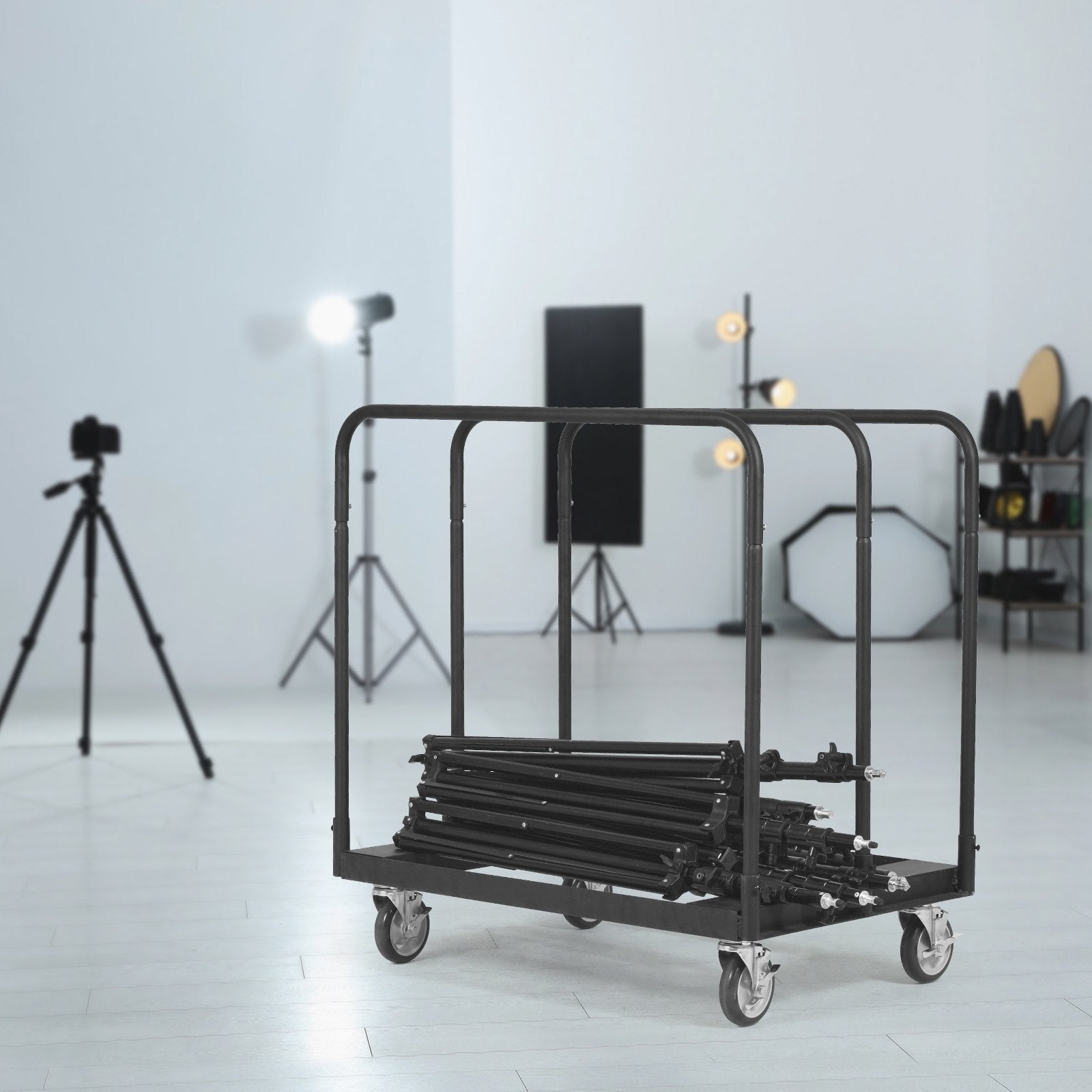 VEVOR Drywall Cart, 1500 LBS Panel Dolly Cart with 36.02" x 24.02" Deck and 5" Swivel Wheels, Heavy-Duty Drywall Sheet Cart, Handling Wall Panel, Sheetrock, Lumber, for Garage, Home, Warehouse 8