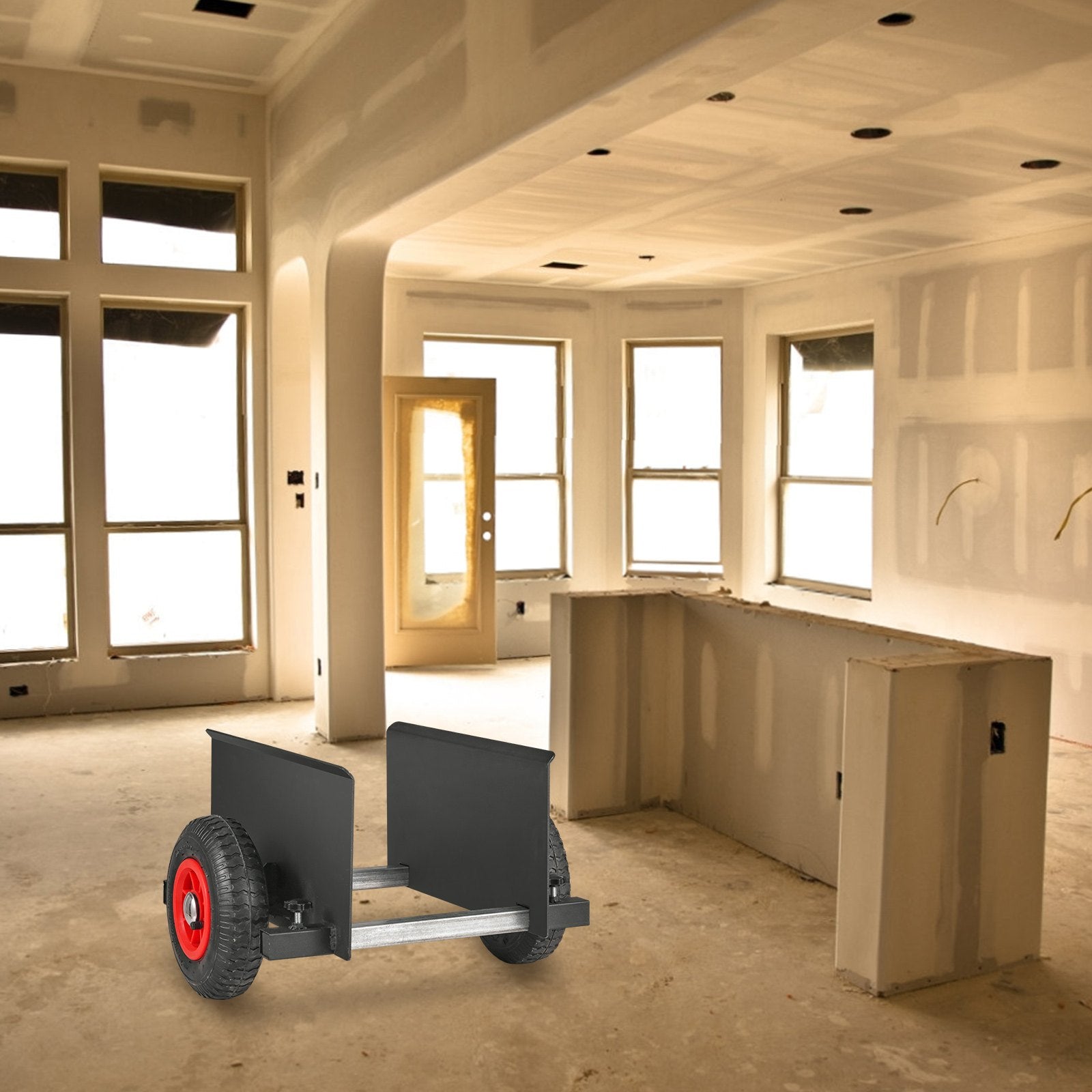 VEVOR Panel Dolly, 600LBS Capacity Slab Dolly, Heavy-duty Drywall Mover with 8" Pneumatic Wheels, Adjustable Clamp Panel Cart for Drywall Sheet, Material Handling, All Terrain Moving Cart 7