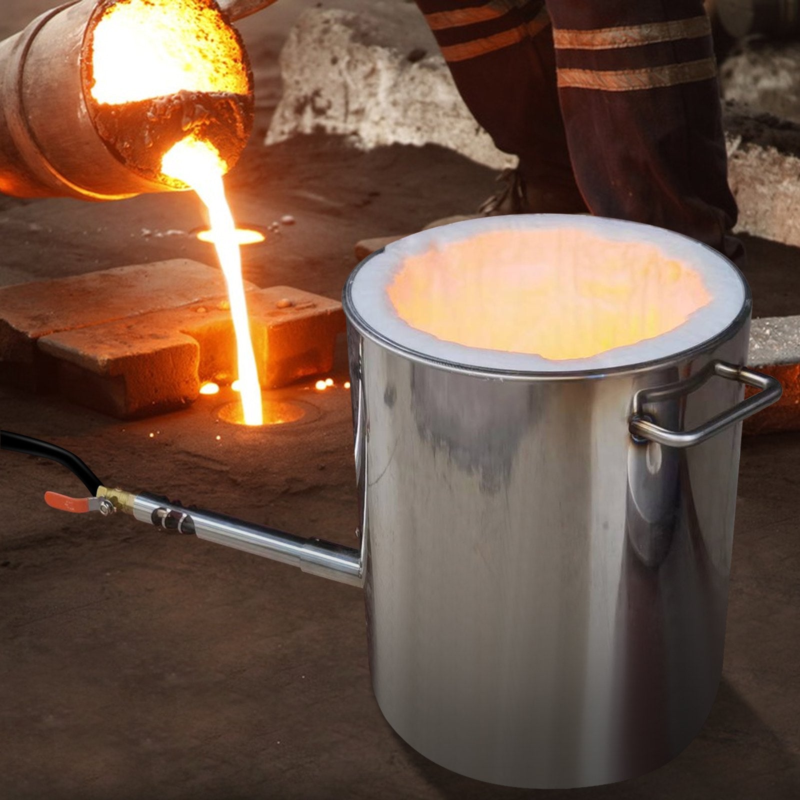VEVOR 6KG Propane Melting Furnace Kit Melting Furnace Stainless Steel 2700℉ 6