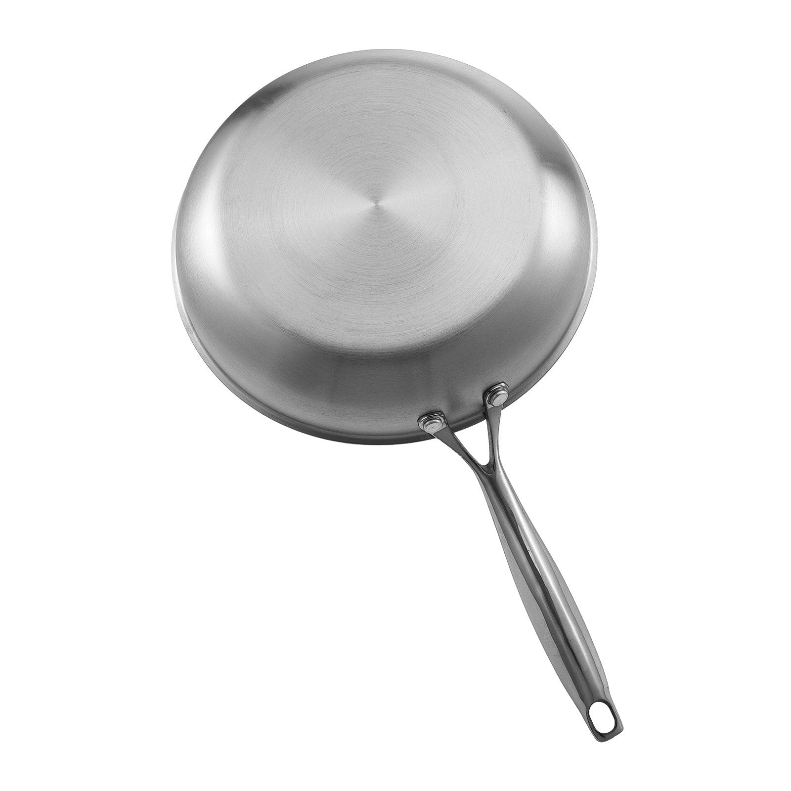 VEVOR Tri-Ply Stainless Steel Frying Pan, 3 Piece (240, 280, 320 mm), Cooking Skillet with Heat-Resistant Handle, Chef's Kitchen Cookware, Oven, Gas, Electric, Induction, Dishwasher Compatible, Silver 11