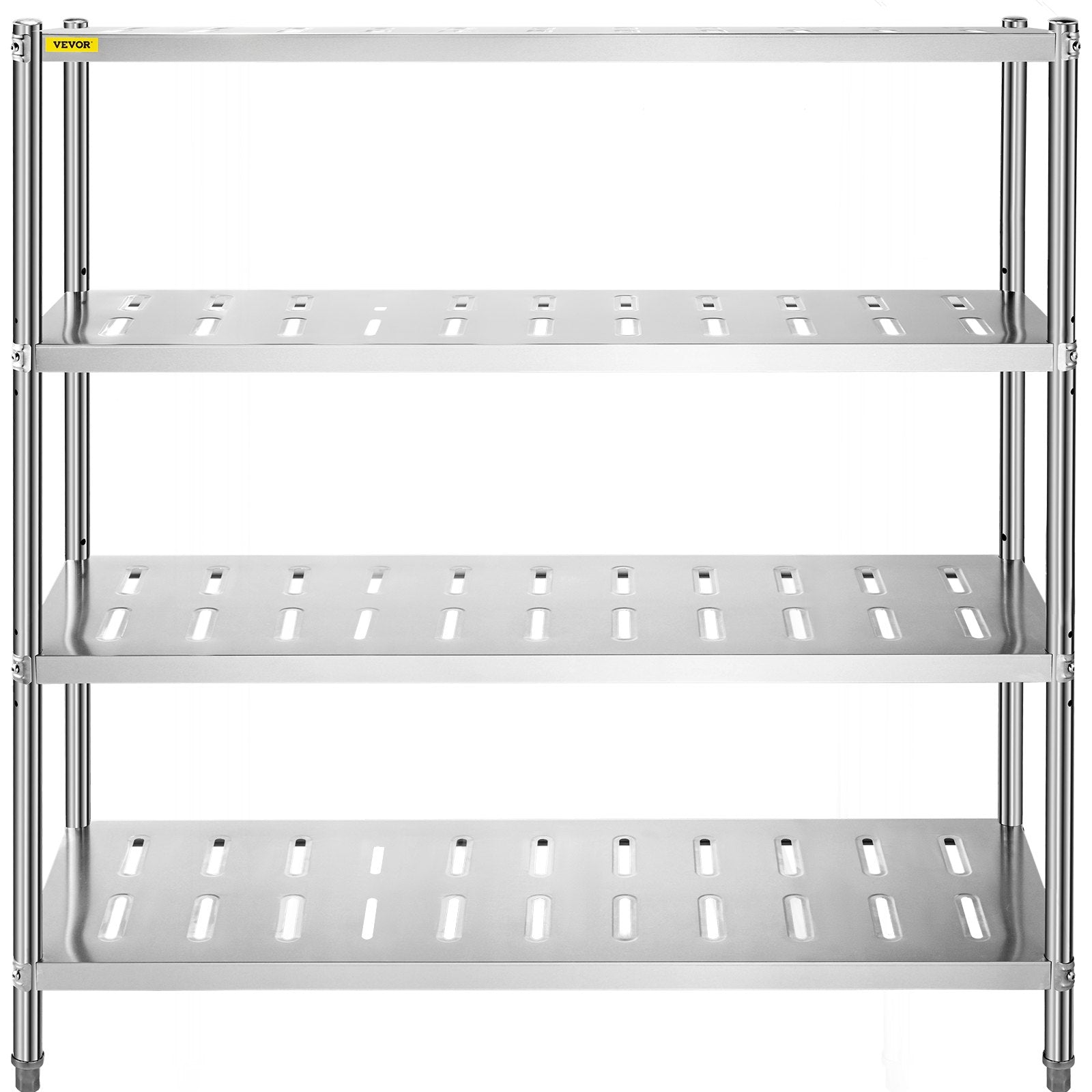 VEVOR Garage Shelf Heavy Duty Shelving 4-Tier 150x45x155cm Stainless Steel 10