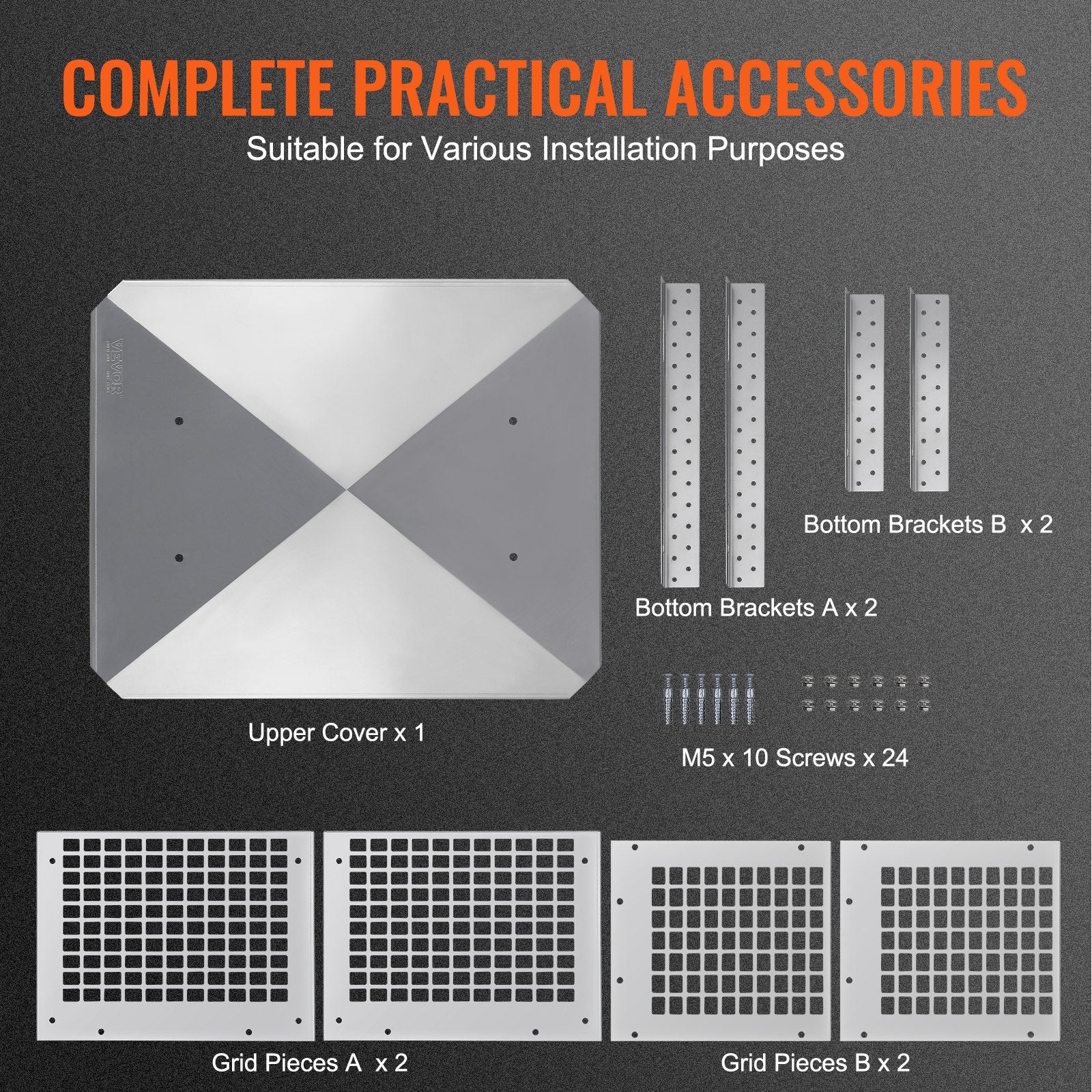 VEVOR Chimney Cap 13” x 9” 304Stainless Steel Fireplace Flue Caps Cover Mesh 6