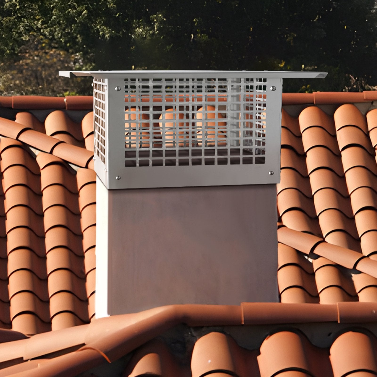 VEVOR Chimney Cap 13” x 9” 304Stainless Steel Fireplace Flue Caps Cover Mesh 8