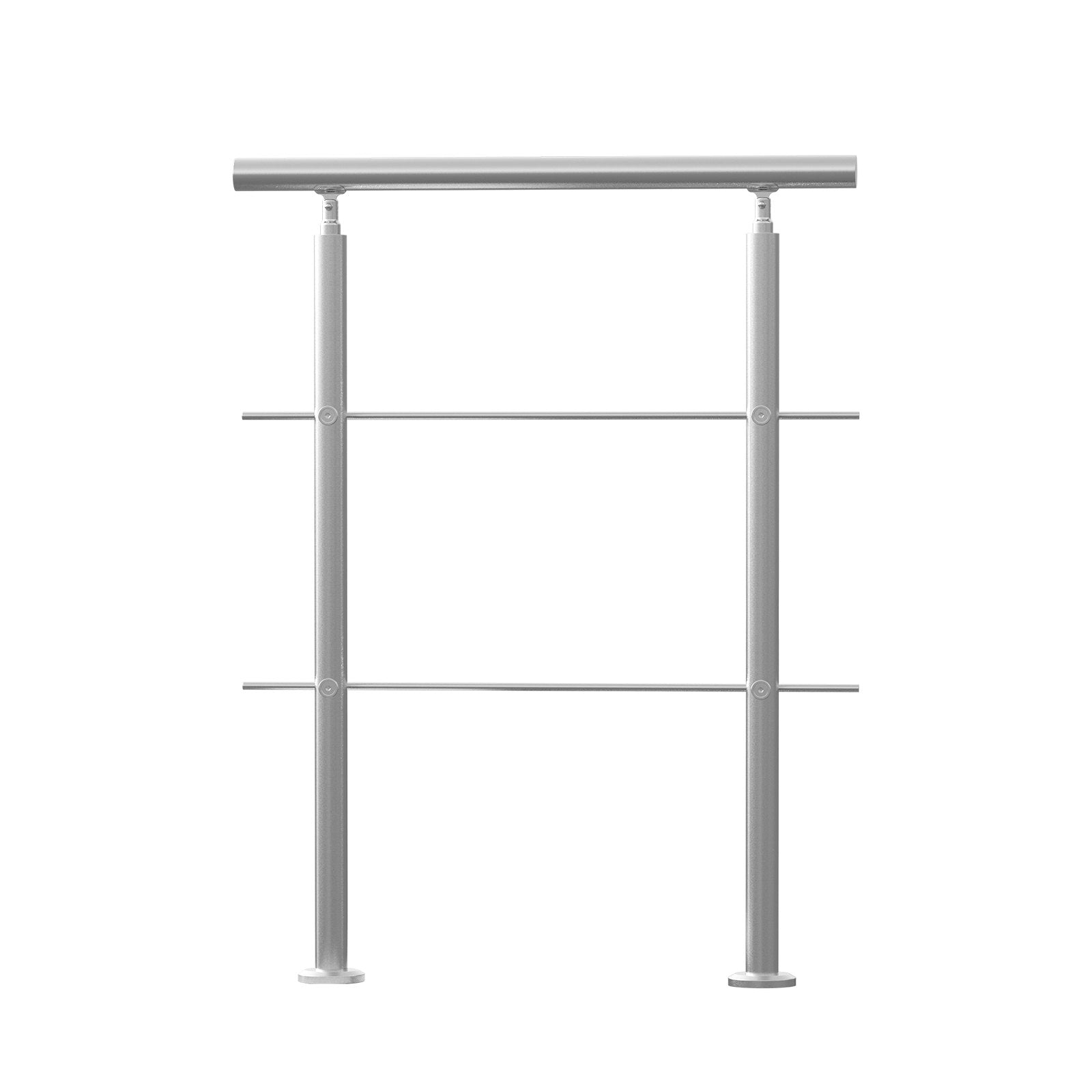 VEVOR Handrails for Outdoor Steps, 31.5in Length 2 Crossbars Stair Hand Rail Kit, Transitional Stainless Steel Railings w/ Installation Kit, Double-column Staircase Handrails for Seniors,Porch & Deck 11