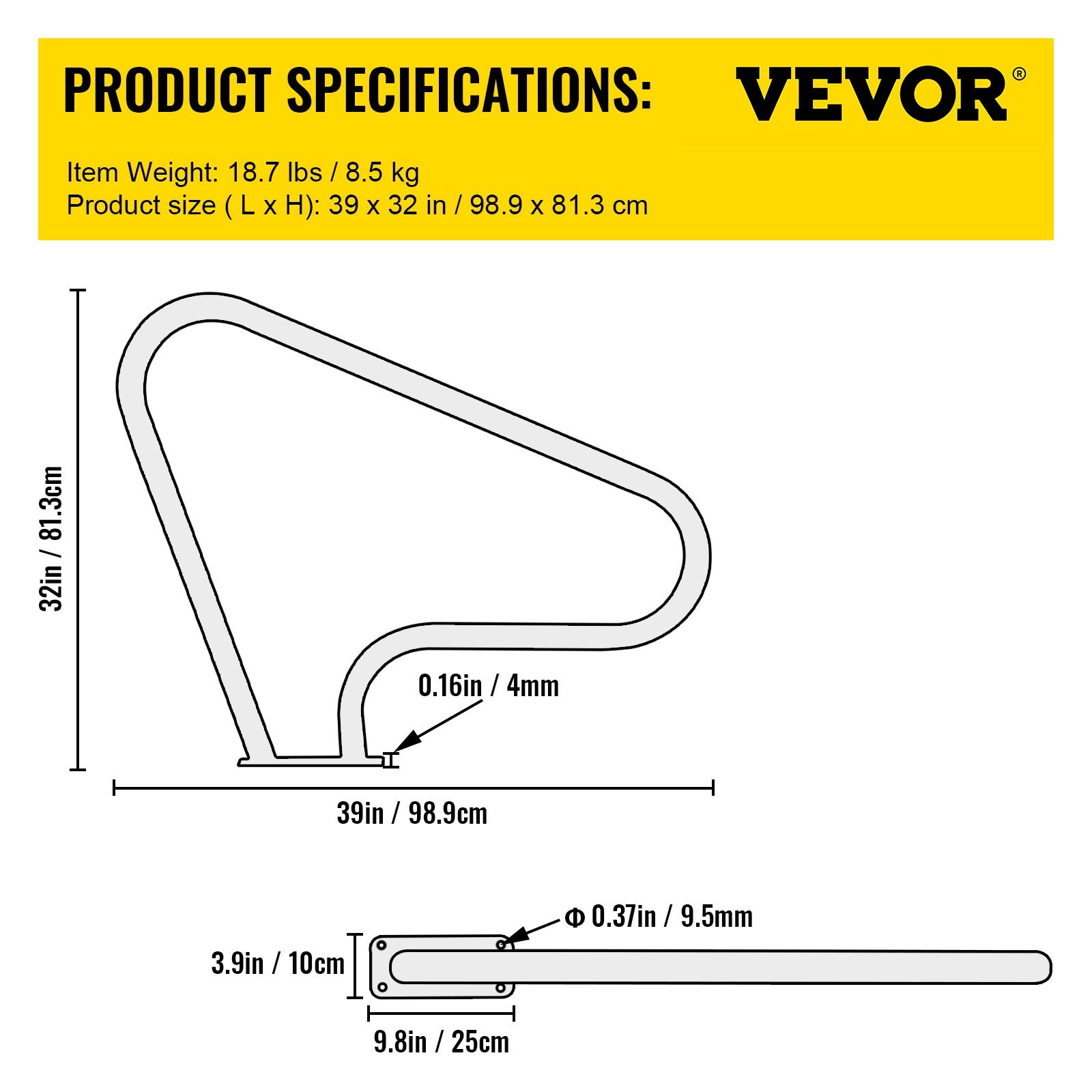 VEVOR Pool Rail 39x32 Pool Railing 304 Stainless Steel 250LBS Load Capacity Silver Rustproof Pool Handrail Humanized Swimming Pool Handrail with Blue Grip Cover & M8 Drill Bit & Self-Taping Screws 7