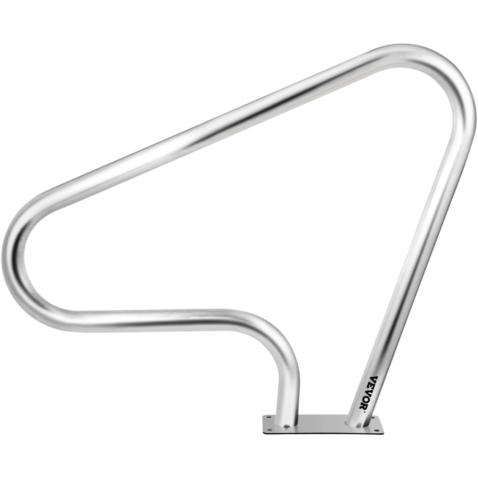 VEVOR Pool Rail 39x32 Pool Railing 304 Stainless Steel 250LBS Load Capacity Silver Rustproof Pool Handrail Humanized Swimming Pool Handrail with Blue Grip Cover & M8 Drill Bit & Self-Taping Screws 11