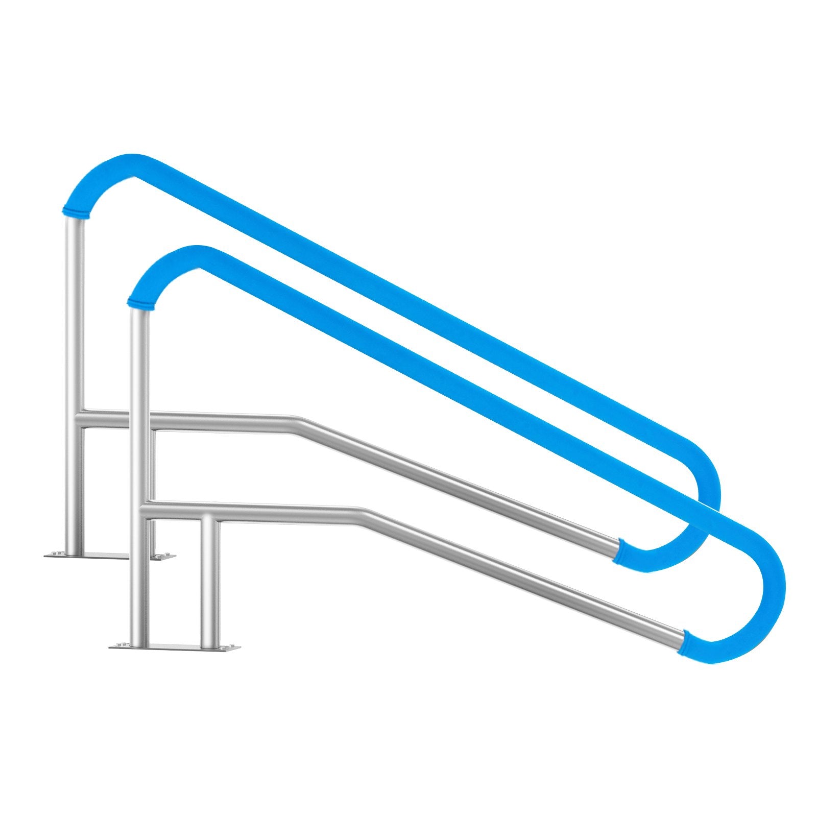 VEVOR Pool Handrail 2 PCS 55 x 32 inch Stainless Steel with Base Plate for Spas 9
