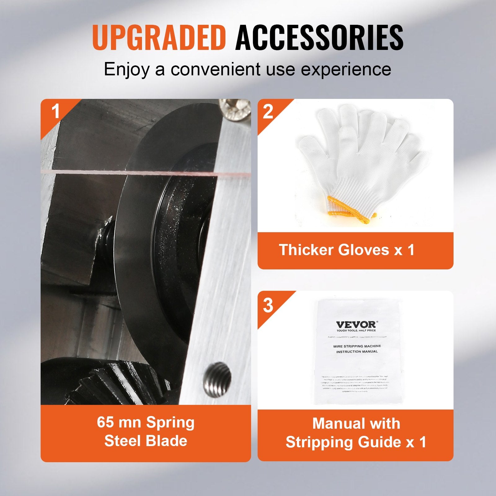 VEVOR Manual Wire Stripping Machine, 0.06''-0.98'' Copper Stripper with Hand Crank or Drill Powered, Visible Stripping Depth Reference, Portable Aluminum Frame Wire Peeler for Scrap Copper Recycling 5