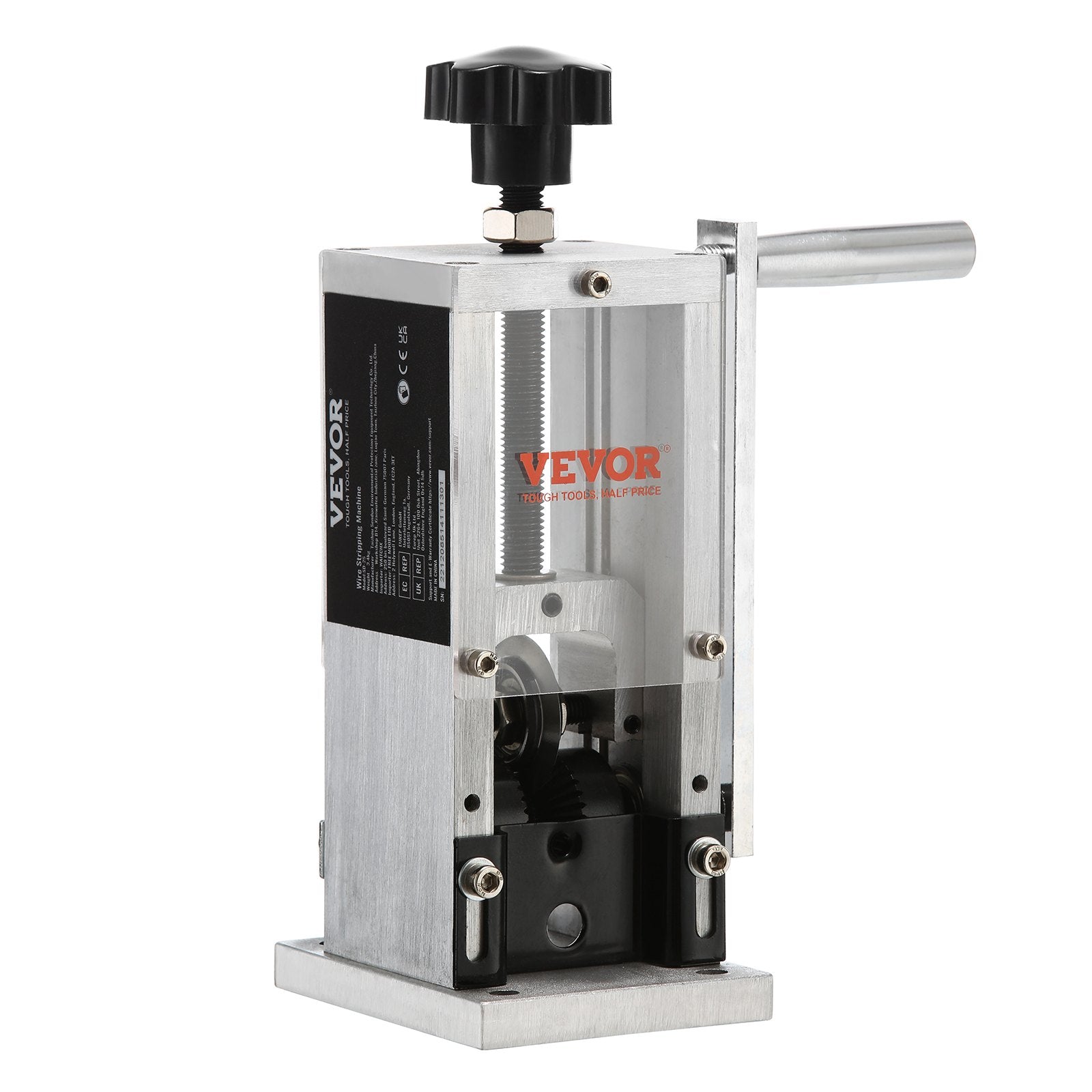 VEVOR Manual Wire Stripping Machine, 0.06''-0.98'' Copper Stripper with Hand Crank or Drill Powered, Visible Stripping Depth Reference, Portable Aluminum Frame Wire Peeler for Scrap Copper Recycling 9