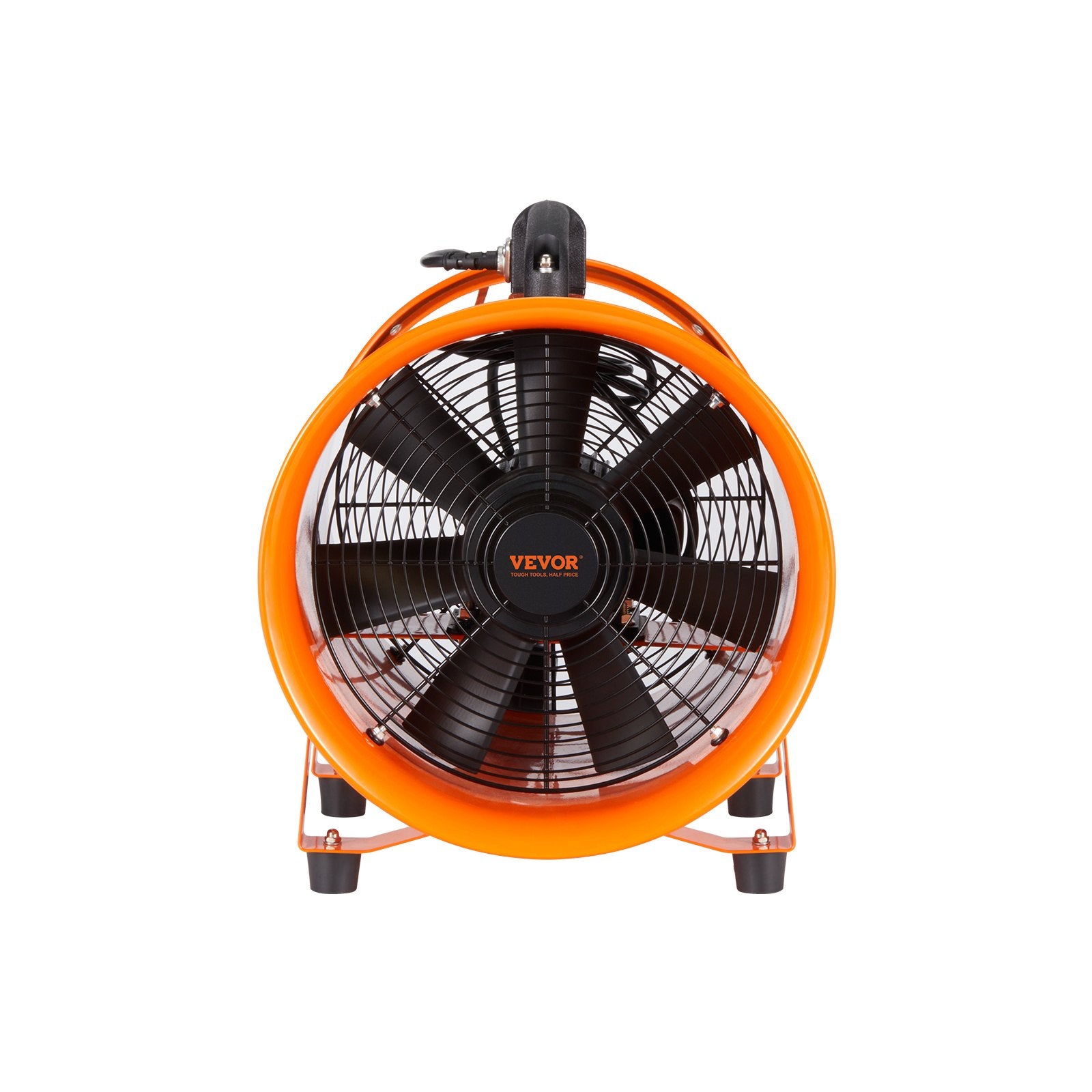 VEVOR Portable Ventilator, 304.8mm/12inch Heavy Duty Cylinder Fan with 10m Duct Hose, 367W Strong Shop Exhaust Blower 2574CFM, Industrial Utility Blower for Sucking Dust, Smoke, Smoke Home/Workplace 10