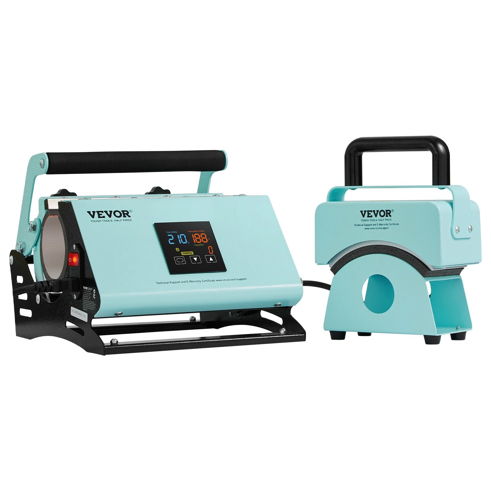 VEVOR 2 in 1 Tumbler and Hat Heat Press Machine Heat Machine for Caps Hats Mugs 8
