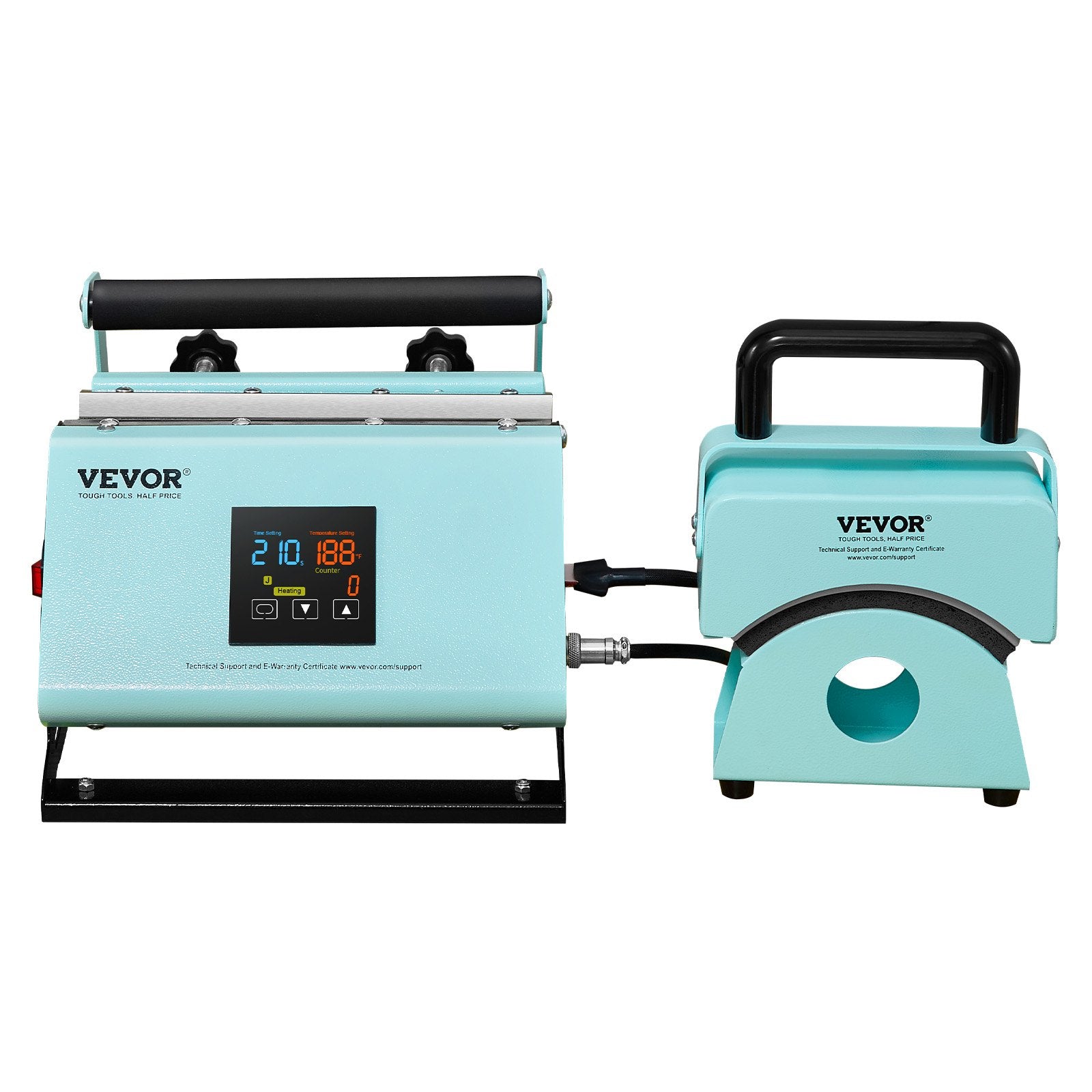 VEVOR 2 in 1 Tumbler and Hat Heat Press Machine Heat Machine for Caps Hats Mugs 10