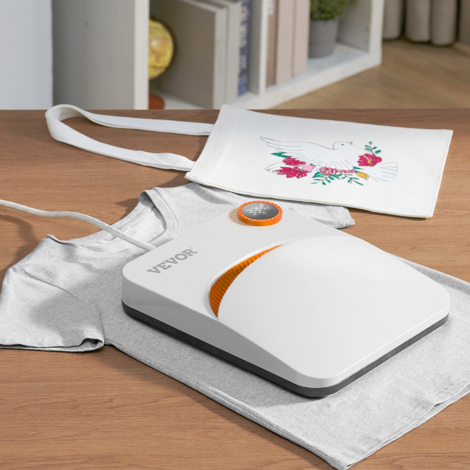 VEVOR Heat Press 12 x 10 in Portable Easy Press Sublimation Transfer DIY T-shirt 8
