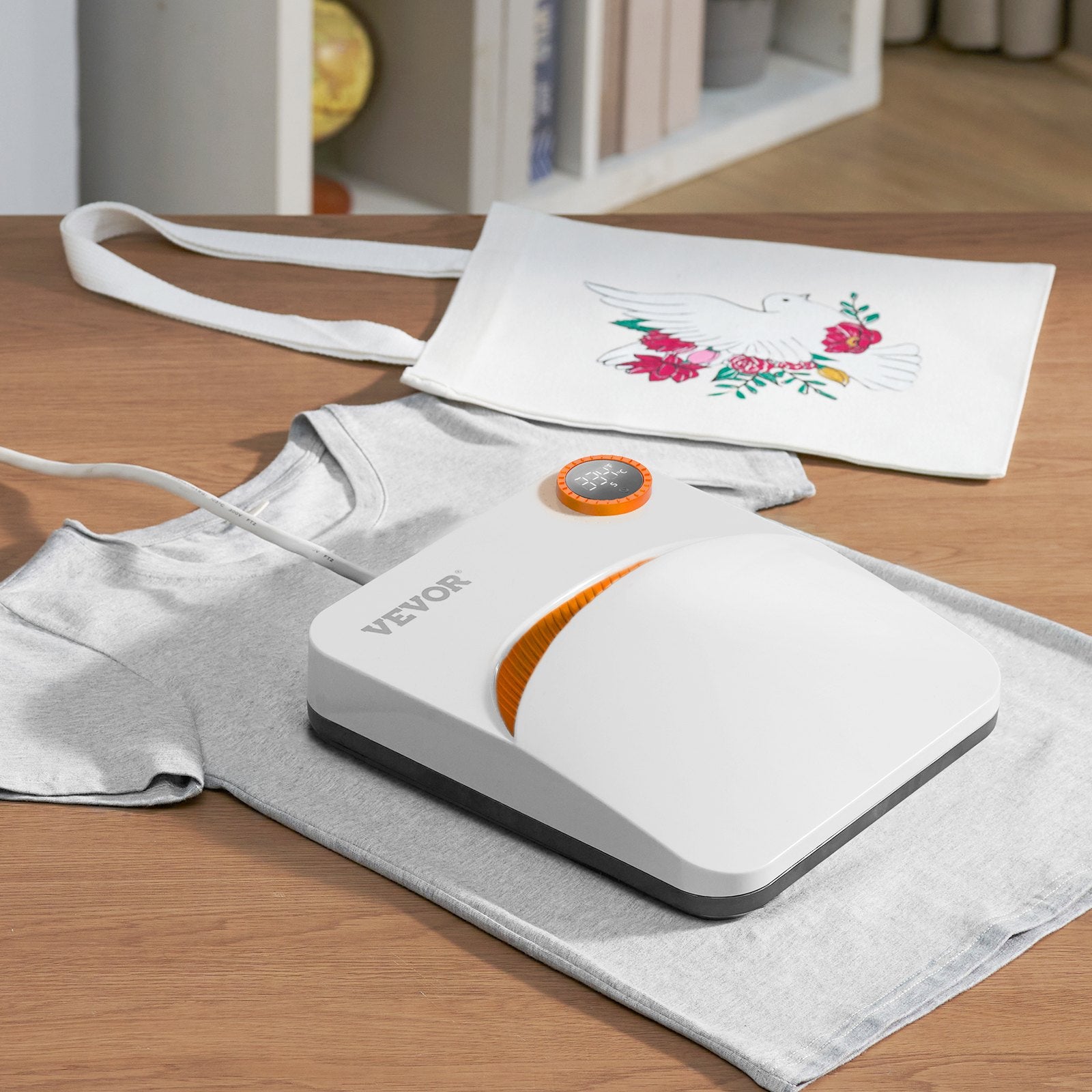 VEVOR Heat Press 9 x 9 in Portable Easy Press Sublimation Transfer DIY T-shirt 7
