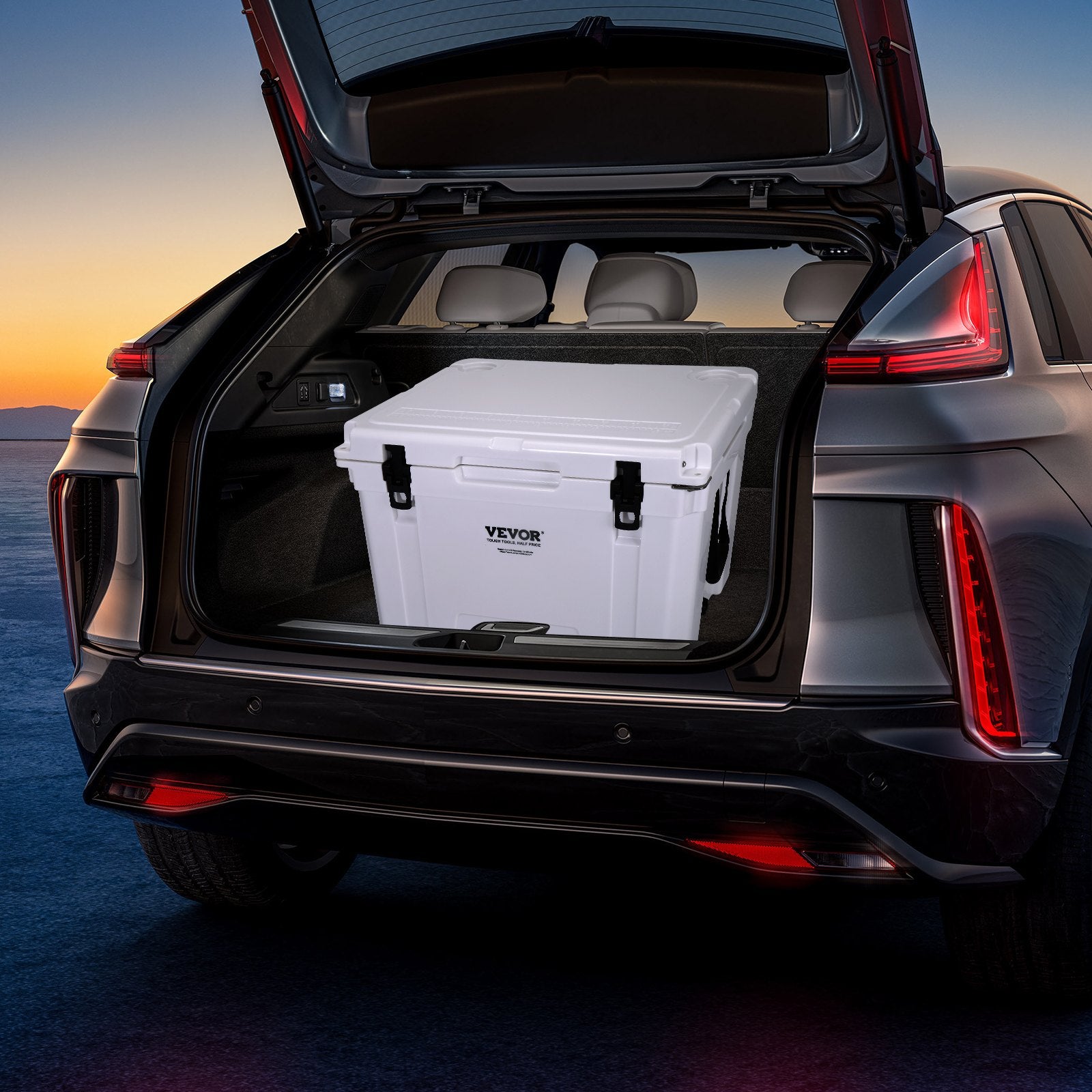 VEVOR Insulated Portable Cooler, 65 qt, Holds 65 Cans, Ice Retention Hard Cooler with Heavy Duty Handle, Ice Chest Lunch Box for Camping, Beach, Picnic, Travel, Outdoor, Keeps Ice for up to 6 Days 8