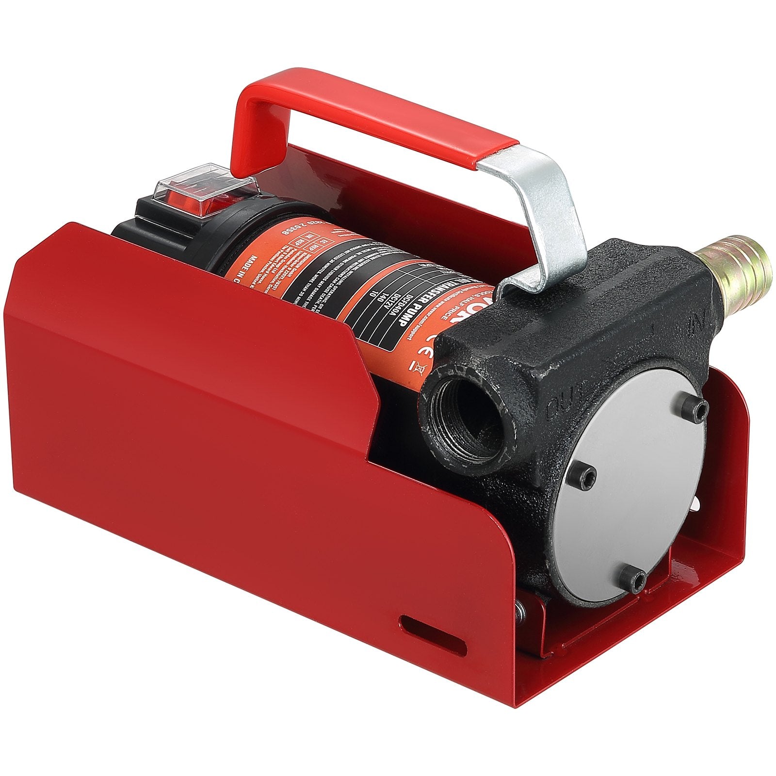 VEVOR Fuel Transfer Pump, 12V DC, 10 GPM, 8 m Lift, Portable Electric Diesel Transfer Extractor Pump Kit with Automatic Shut-off Nozzle, Delivery & Suction Hose for Diesel, Kerosene, Transformer Oil 9