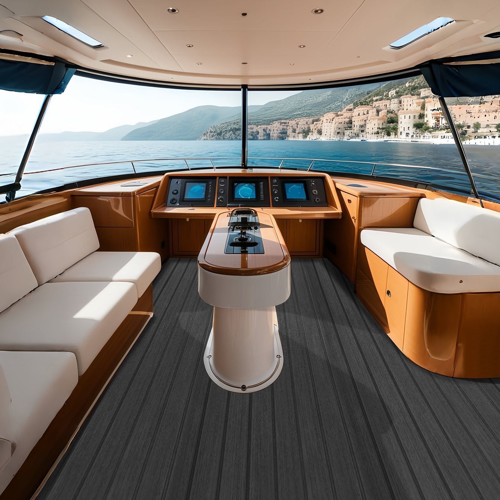 VEVOR Boat Flooring, EVA Foam Boat Decking 94.5" x 17.7", Non-Slip Self-Adhesive Flooring, 11.6 sq.ft Marine Carpet for Boats, Yacht, Pontoon, Kayak Decking 8