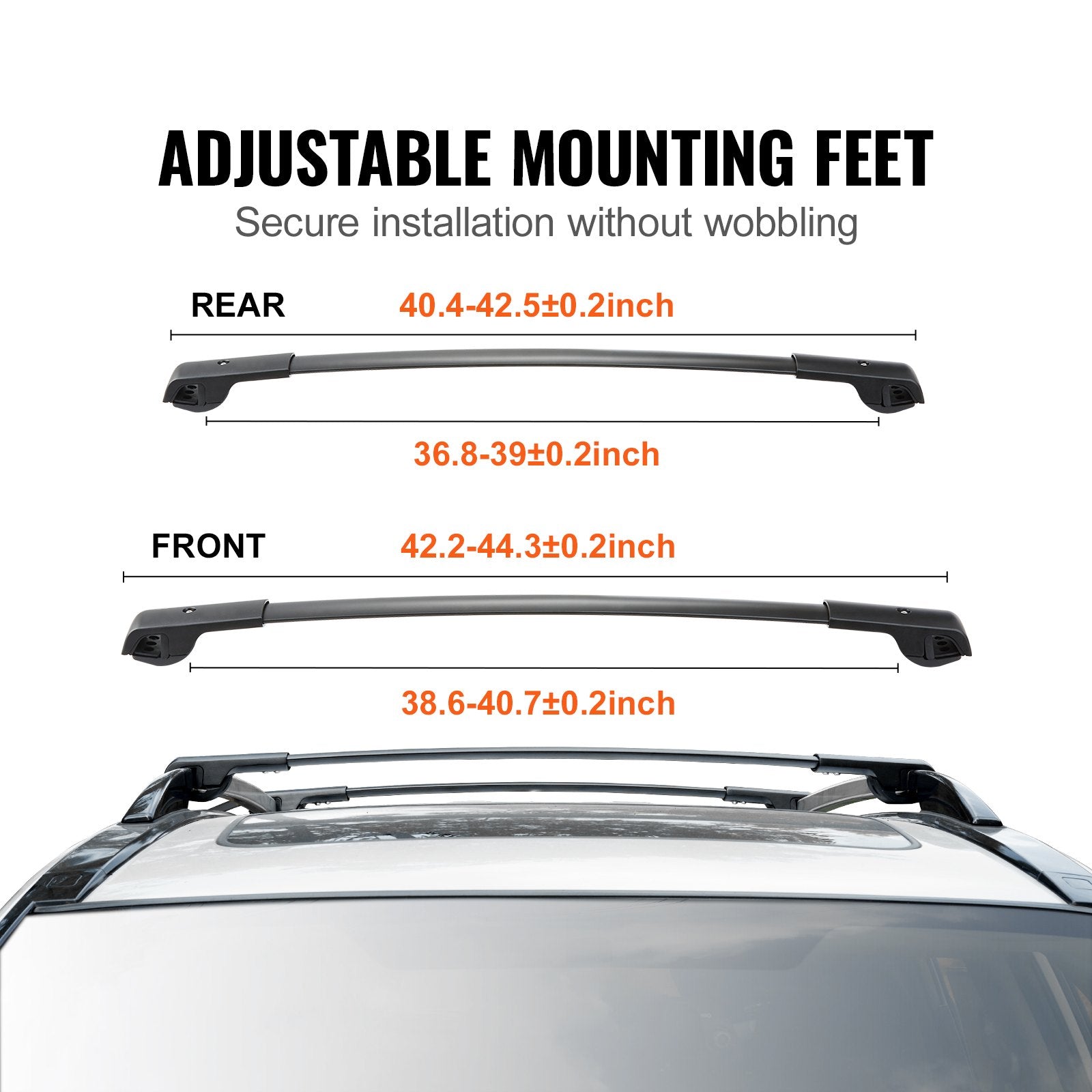 VEVOR Roof Rack Crossbar for Subaru Forester 2014-2022 Crossbars Aluminum 2 PCS 3