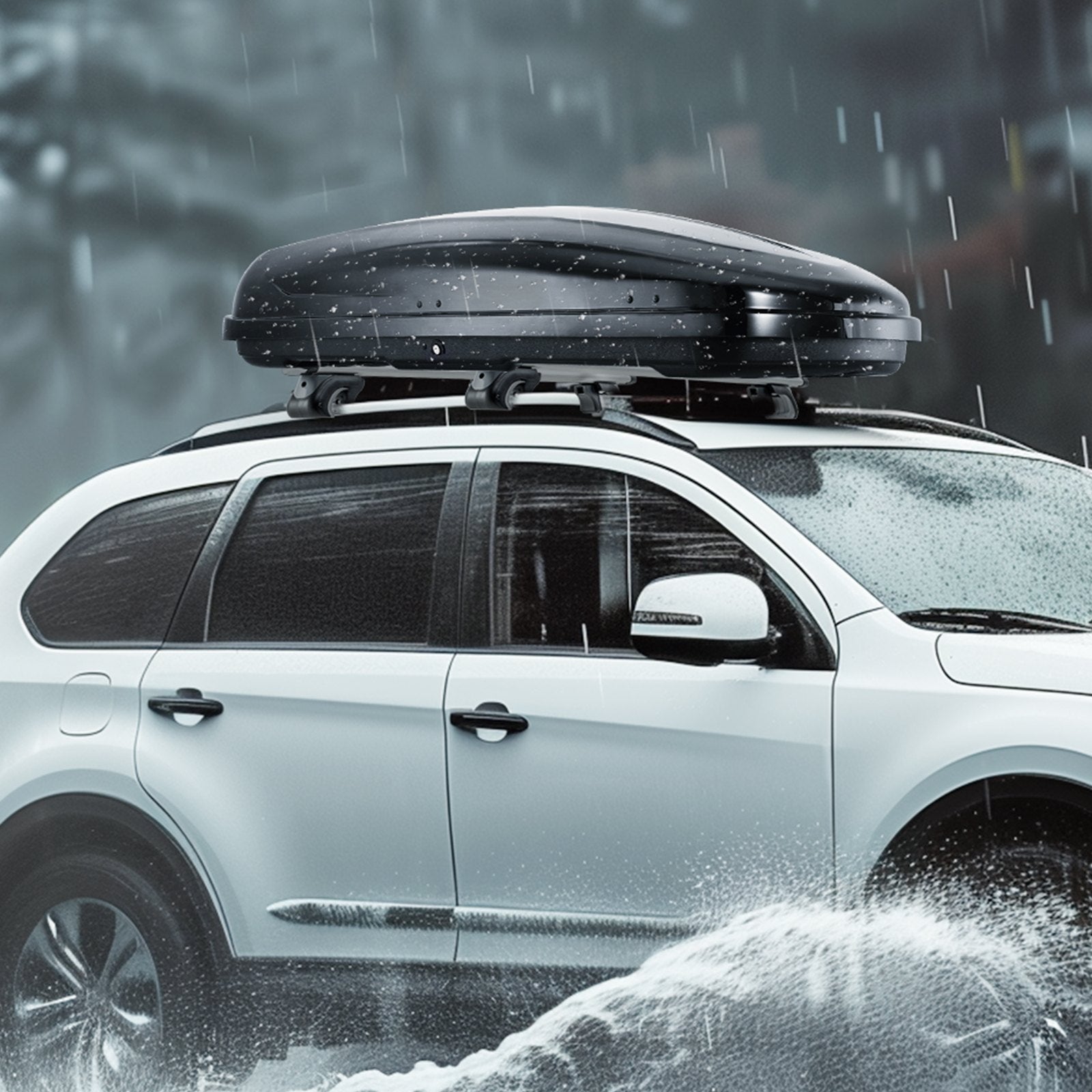 VEVOR Rooftop Cargo Carrier 220 L Luggage Storage Box ABS for SUVs Cars 8