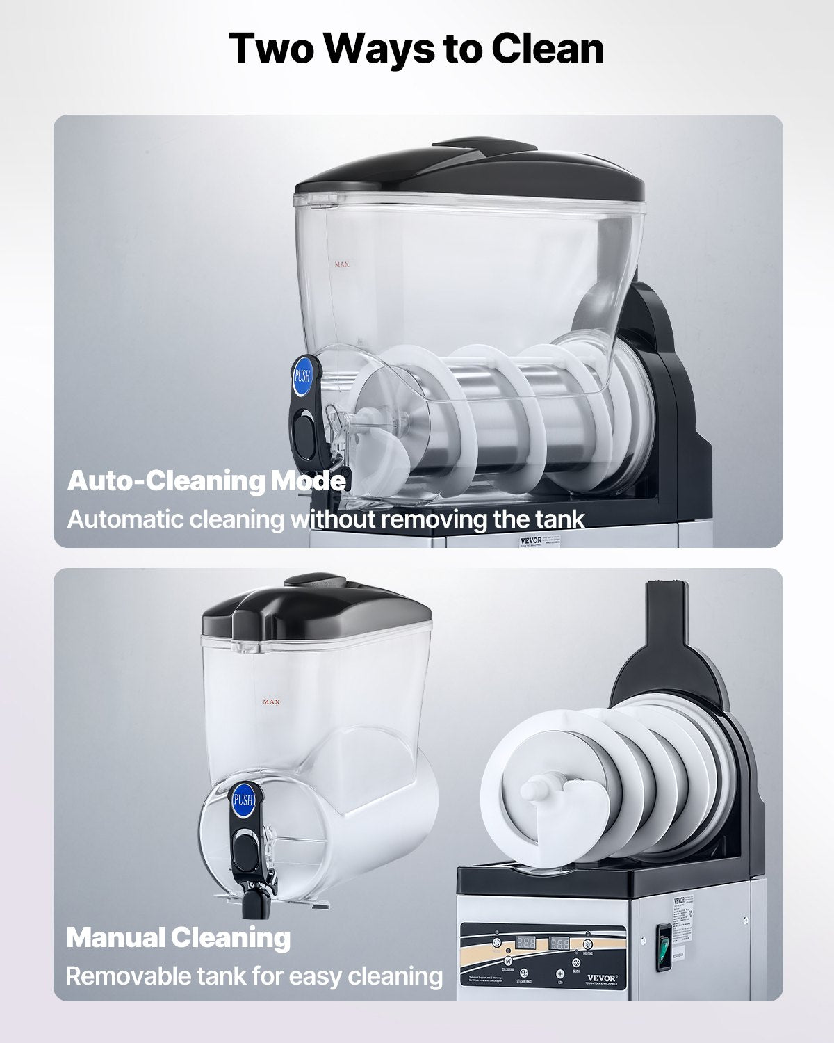 VEVOR Commercial Slushy Machine 15L Margarita Smoothie Frozen Drink Maker 5