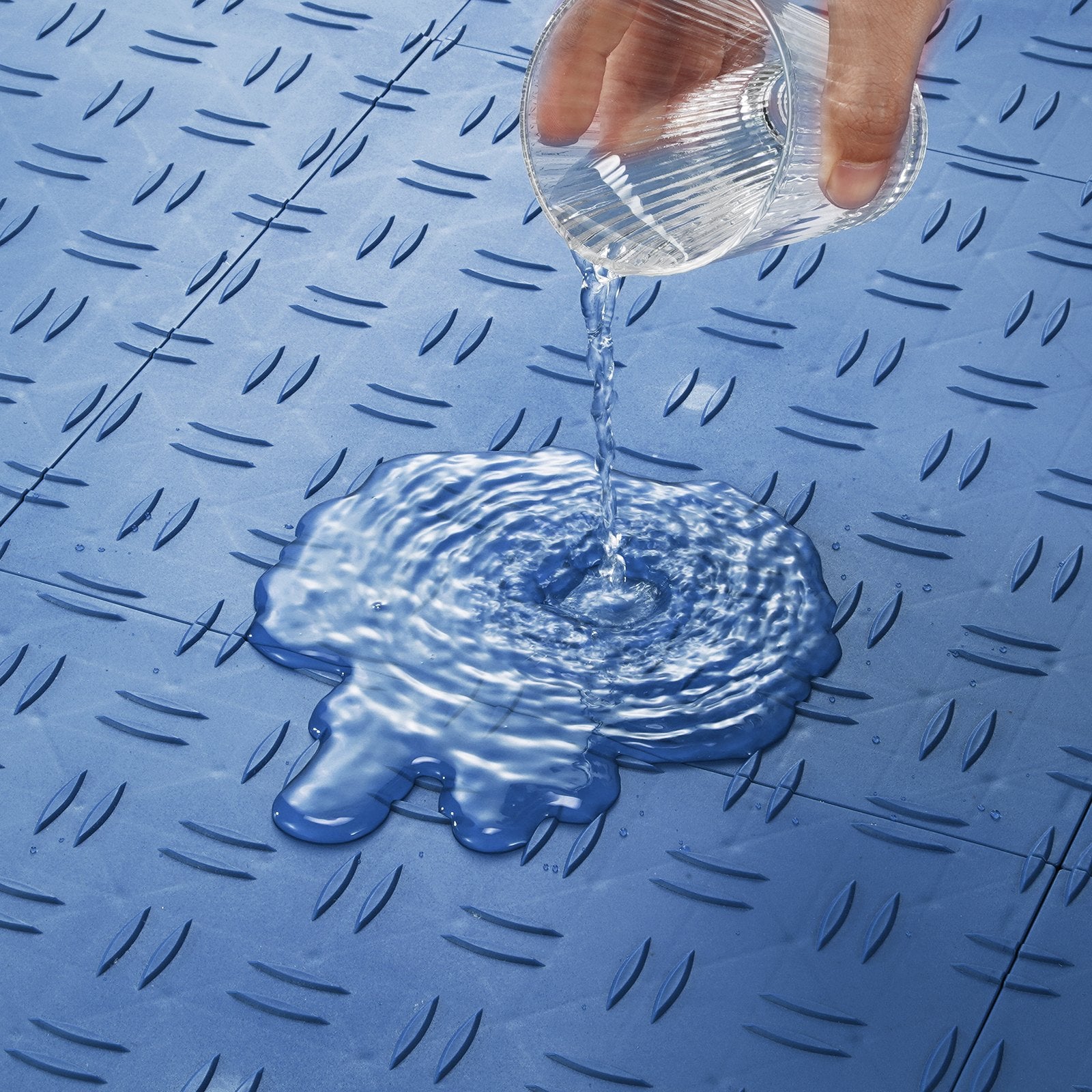 VEVOR Garage Tiles Interlocking 12x12 in 25 Pack Garage Flooring Tiles Blue 11