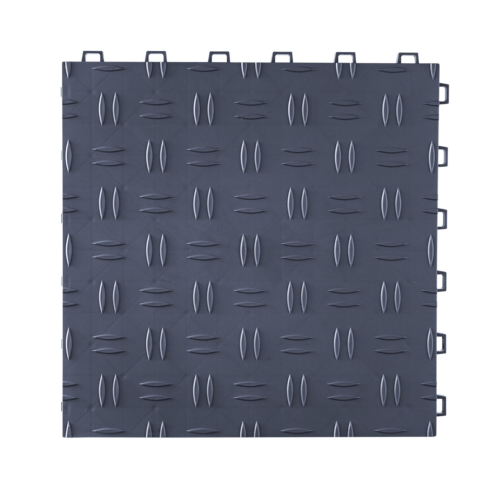 VEVOR Garage Tiles Interlocking, 12 x 12 x 0.53 inch 50 Pack Garage Floor Covering Tiles, Non-Slip Double-Sided Texture Garage Flooring Tiles, for Garages, Basements, Repair Shops, Graphite Gray 9