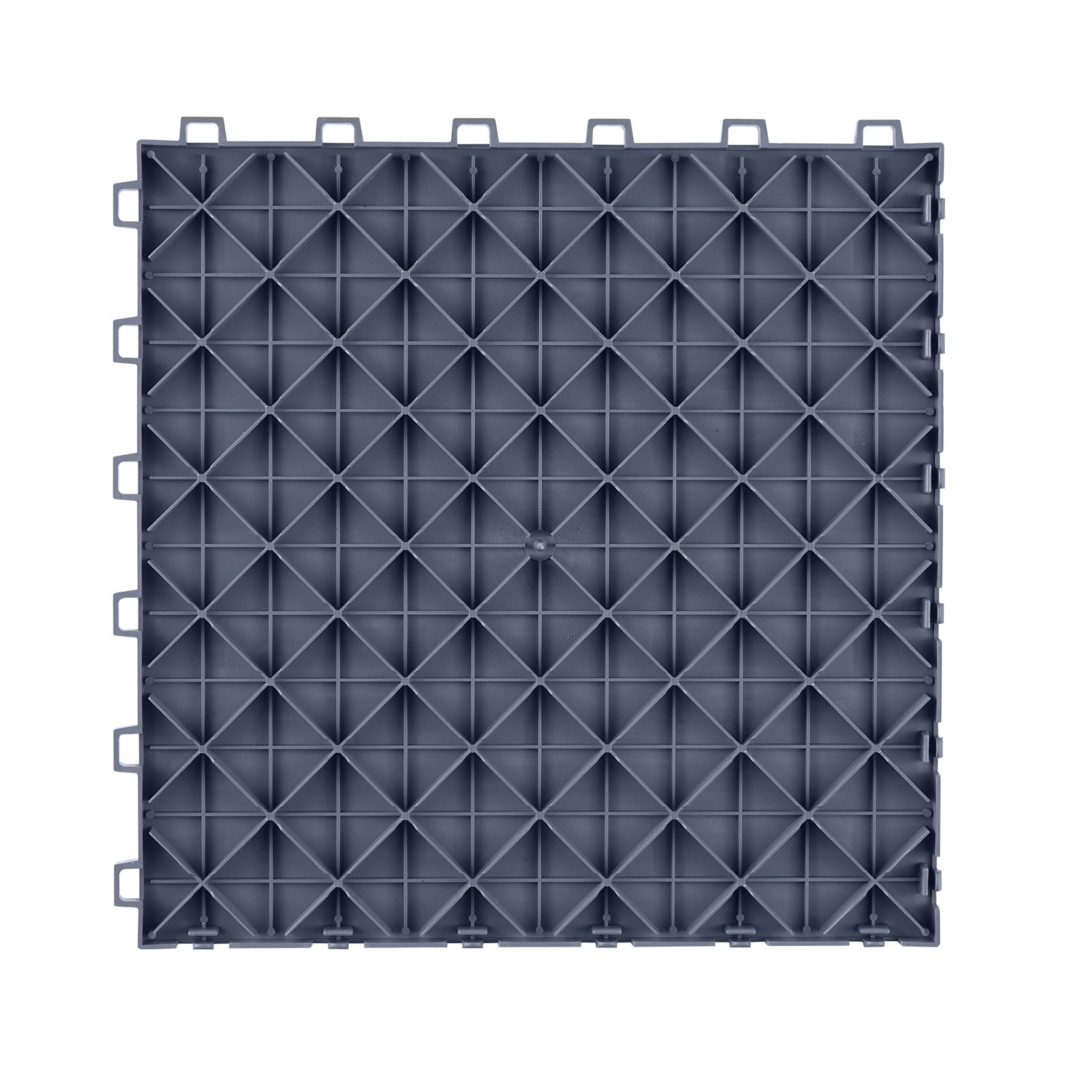 VEVOR Garage Tiles Interlocking, 12 x 12 x 0.53 inch 50 Pack Garage Floor Covering Tiles, Non-Slip Double-Sided Texture Garage Flooring Tiles, for Garages, Basements, Repair Shops, Graphite Gray 10