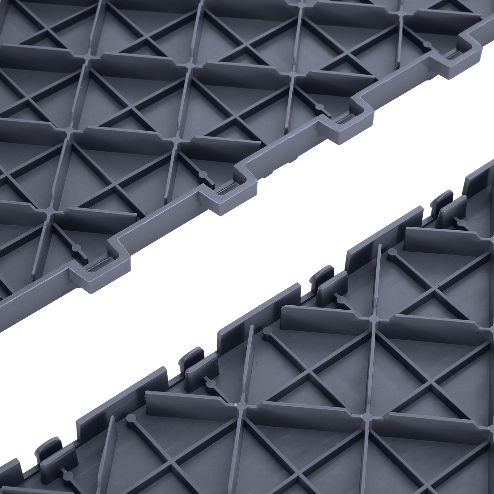 VEVOR Garage Tiles Interlocking, 12 x 12 x 0.53 inch 50 Pack Garage Floor Covering Tiles, Non-Slip Double-Sided Texture Garage Flooring Tiles, for Garages, Basements, Repair Shops, Graphite Gray 11
