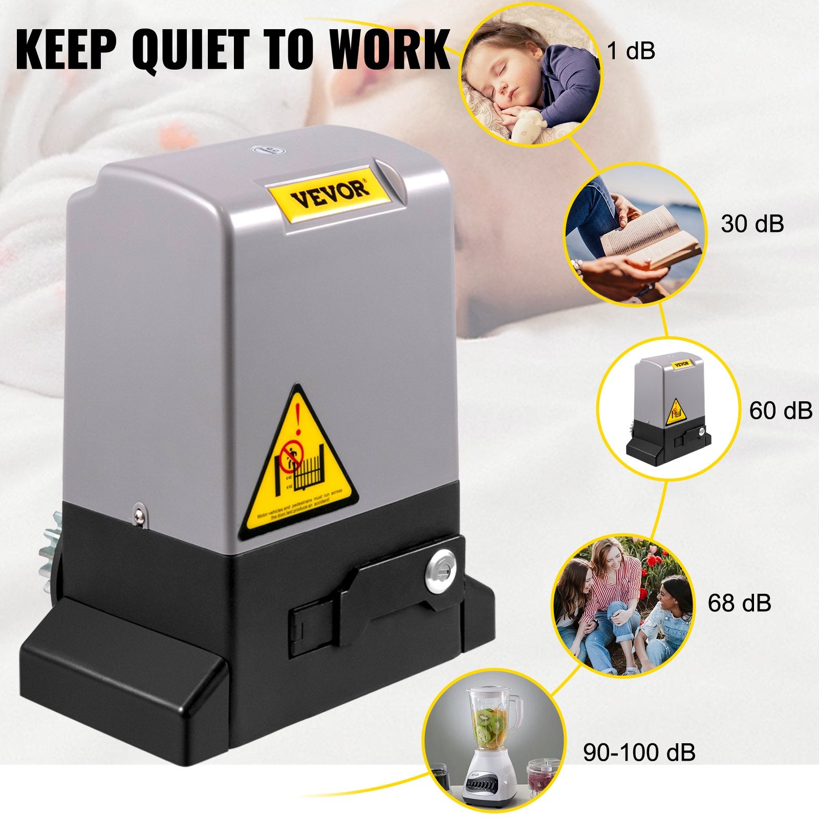 VEVOR Sliding Gate Opener Automatic Sliding Gate 1800 KG 4 Remote & APP Control 5