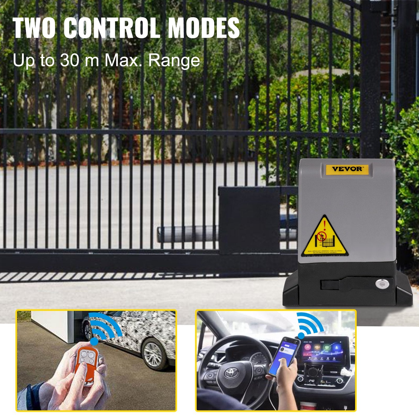 VEVOR Sliding Gate Opener Automatic Sliding Gate 1800 KG 4 Remote & APP Control 3