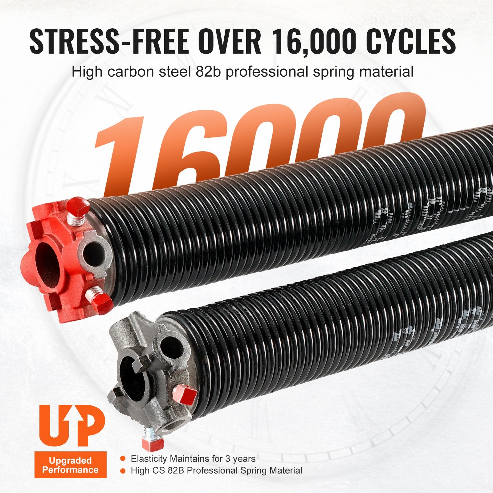 VEVOR Garage Door Torsion Springs Pair of 0.218 x 2 x 23inch with Winding Bars 4