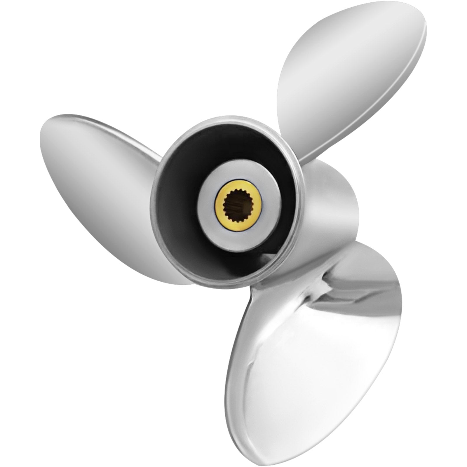 VEVOR Outboard Propeller, Replace for OEM 3860709, 3-Blade 14.5\" x 21\" Pitch Steel Boat Propeller, Compatible with Volvo Penta SX Drive All Models, with 19 Tooth Splines, RH 10