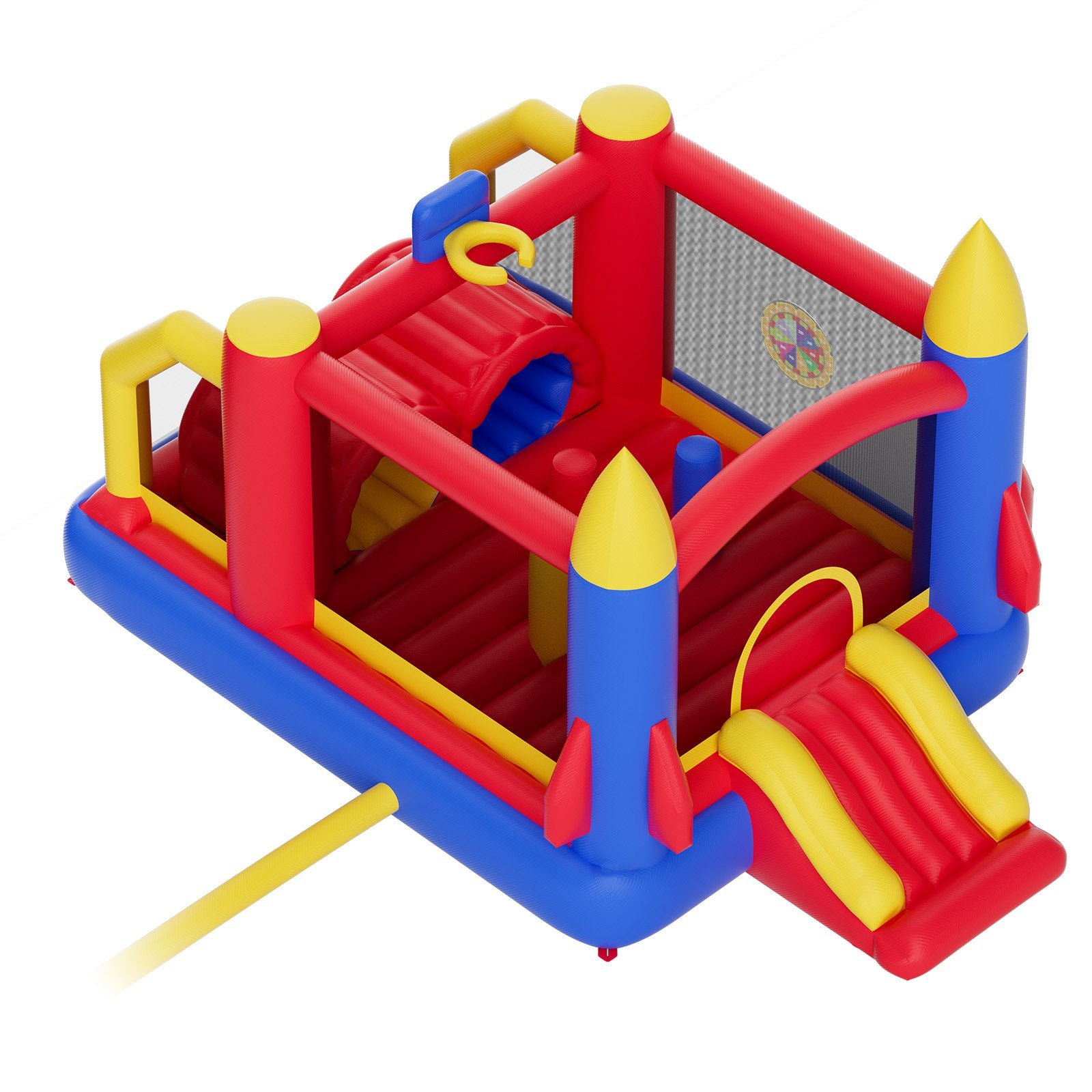 VEVOR Inflatable Bounce House, Outdoor High Quality Playhouse Trampoline, Jumping Bouncer with Blower, Slide, and Storage Bag, Family Backyard Bouncy Castle, for Kid Ages 3_8 Years, 4.0x2.4x2.4m 10