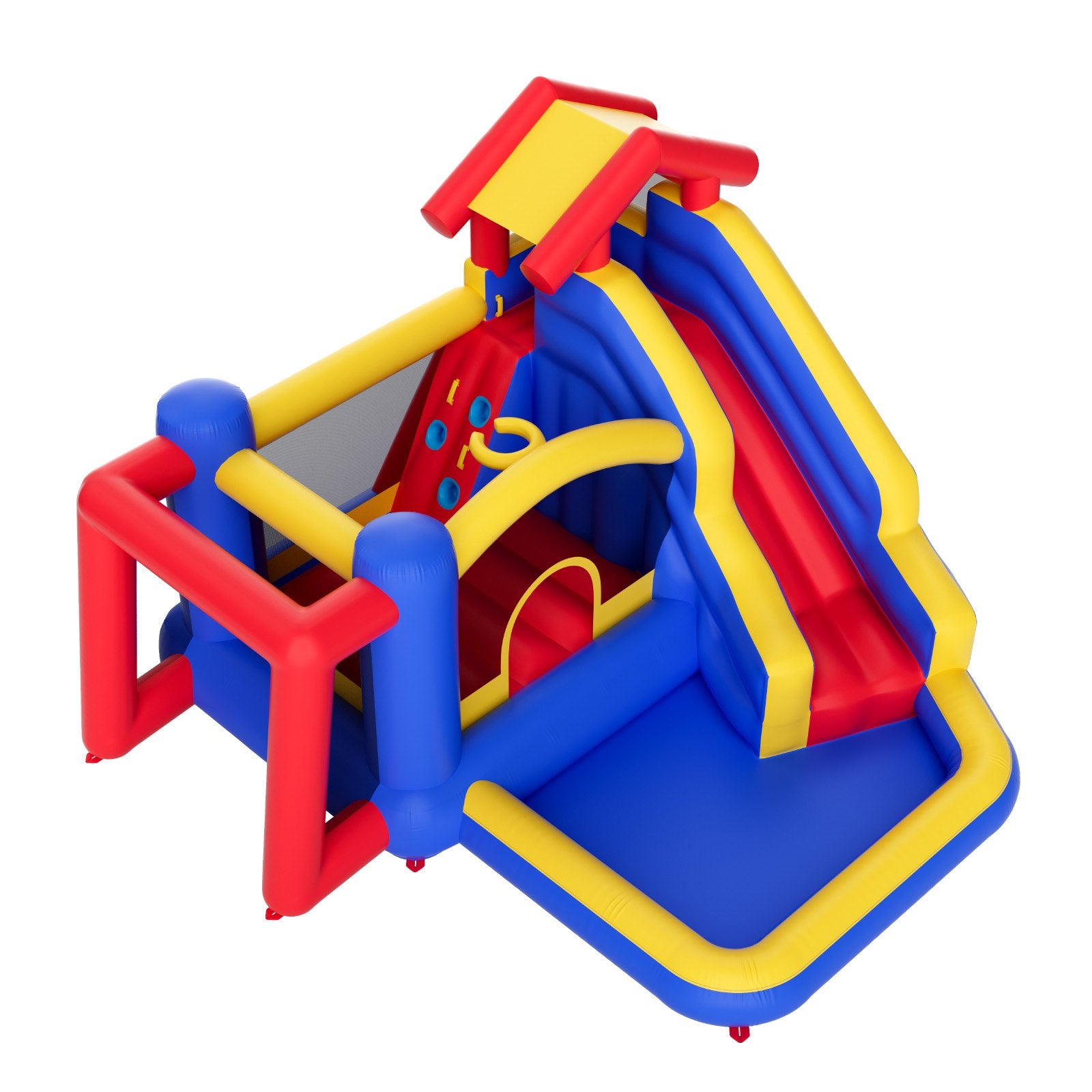 VEVOR Inflatable Bounce House, Outdoor High Quality Playhouse Trampoline, Jumping Bouncer with Blower, Slide, and Storage Bag, Family Backyard Bouncy Castle, for Kid Ages 3_8 Years, 3.3x3x2.3m 8