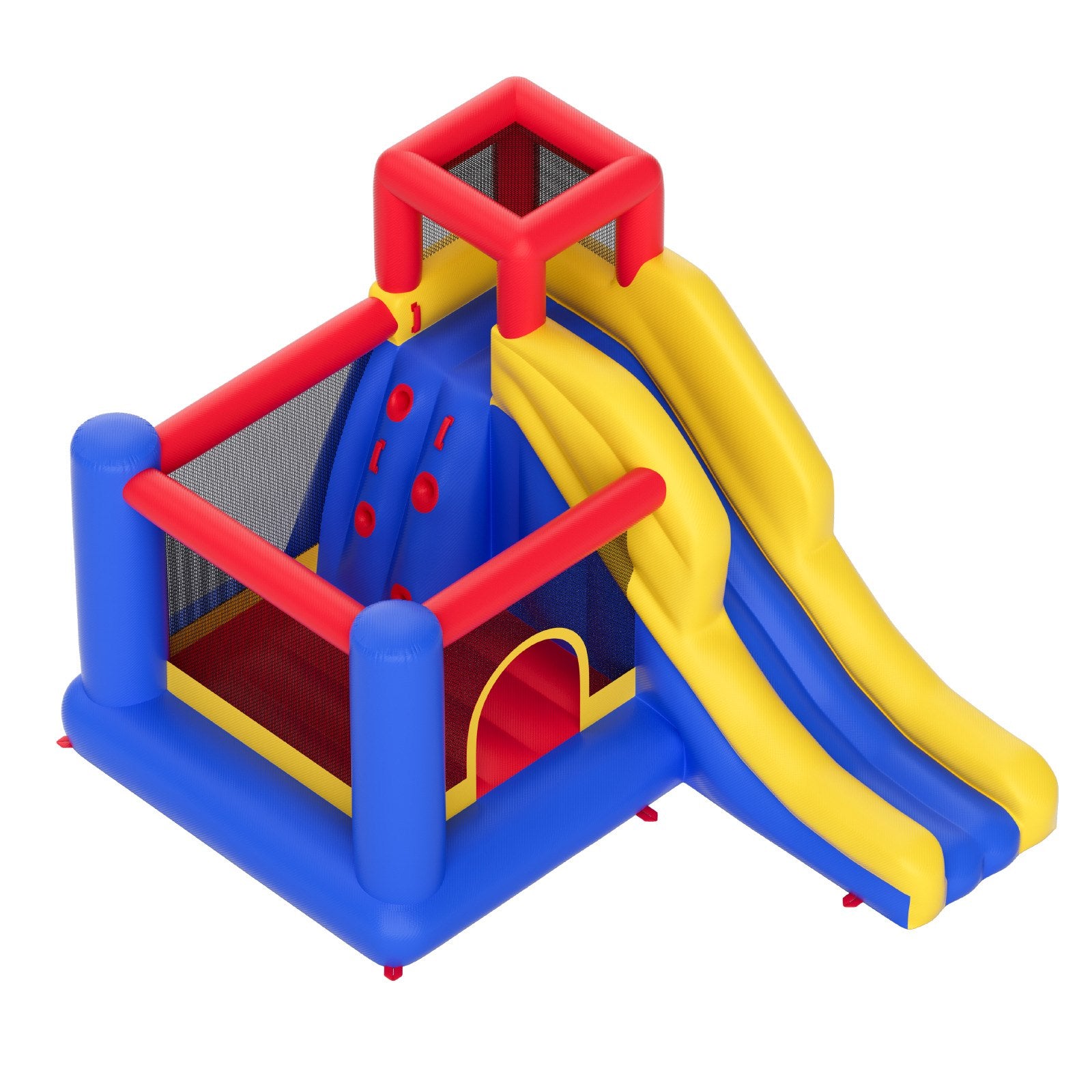 VEVOR Inflatable Bounce House, Outdoor High Quality Playhouse Trampoline, Jumping Bouncer with Blower, Slide, and Storage Bag, Family Backyard Bouncy Castle, for Kid Ages 3_8 Years, 3.4x2.6x2.3m 8