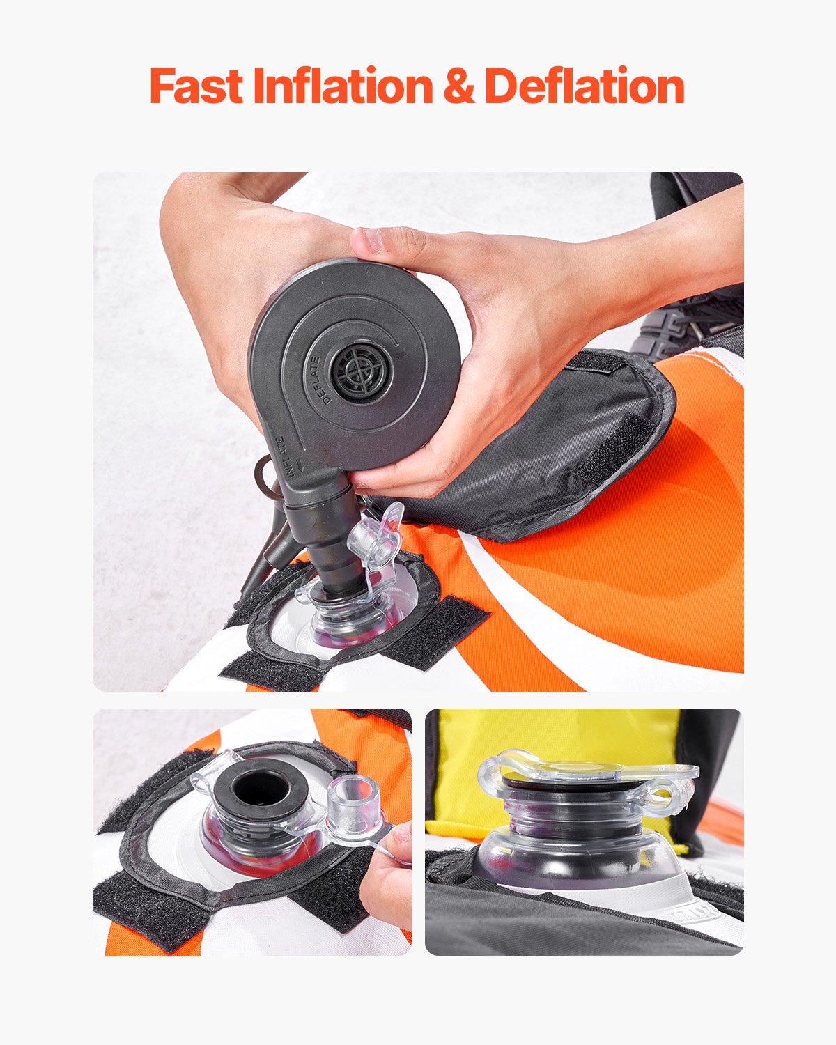 VEVOR Towable Tube for Boating 1-2 Riders Inflatable Boat Tubes and Towables 4