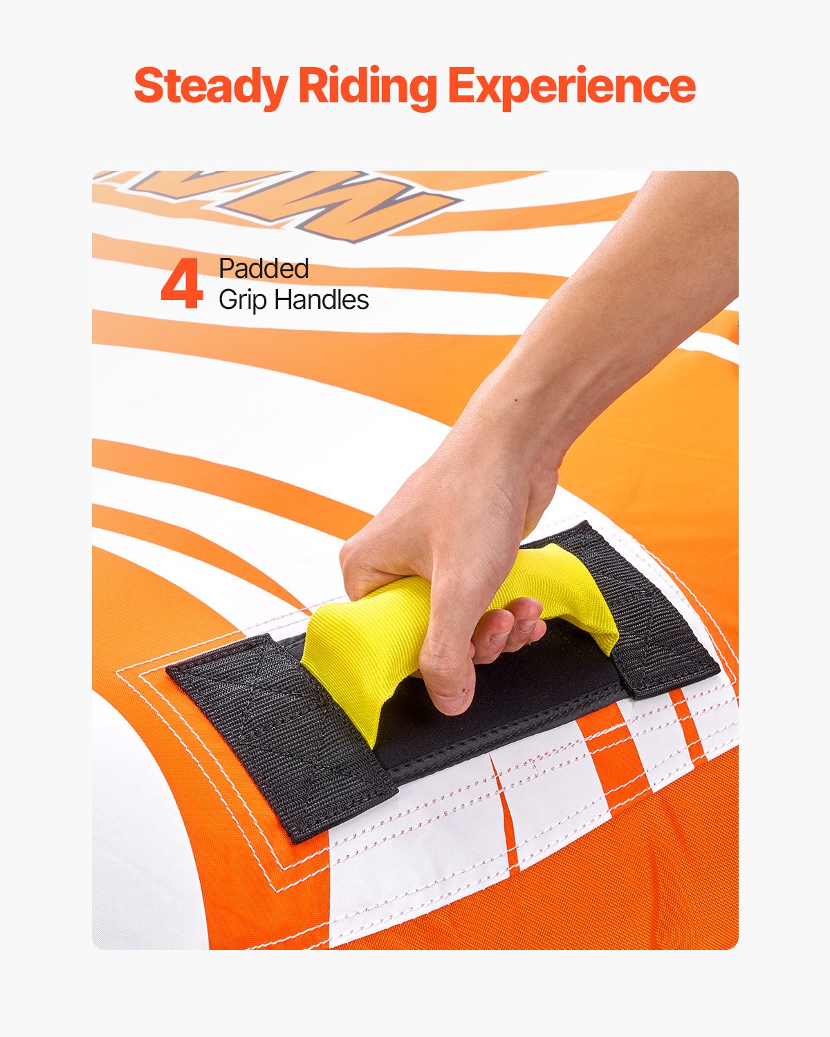 VEVOR Towable Tube for Boating 1-2 Riders Inflatable Boat Tubes and Towables 5