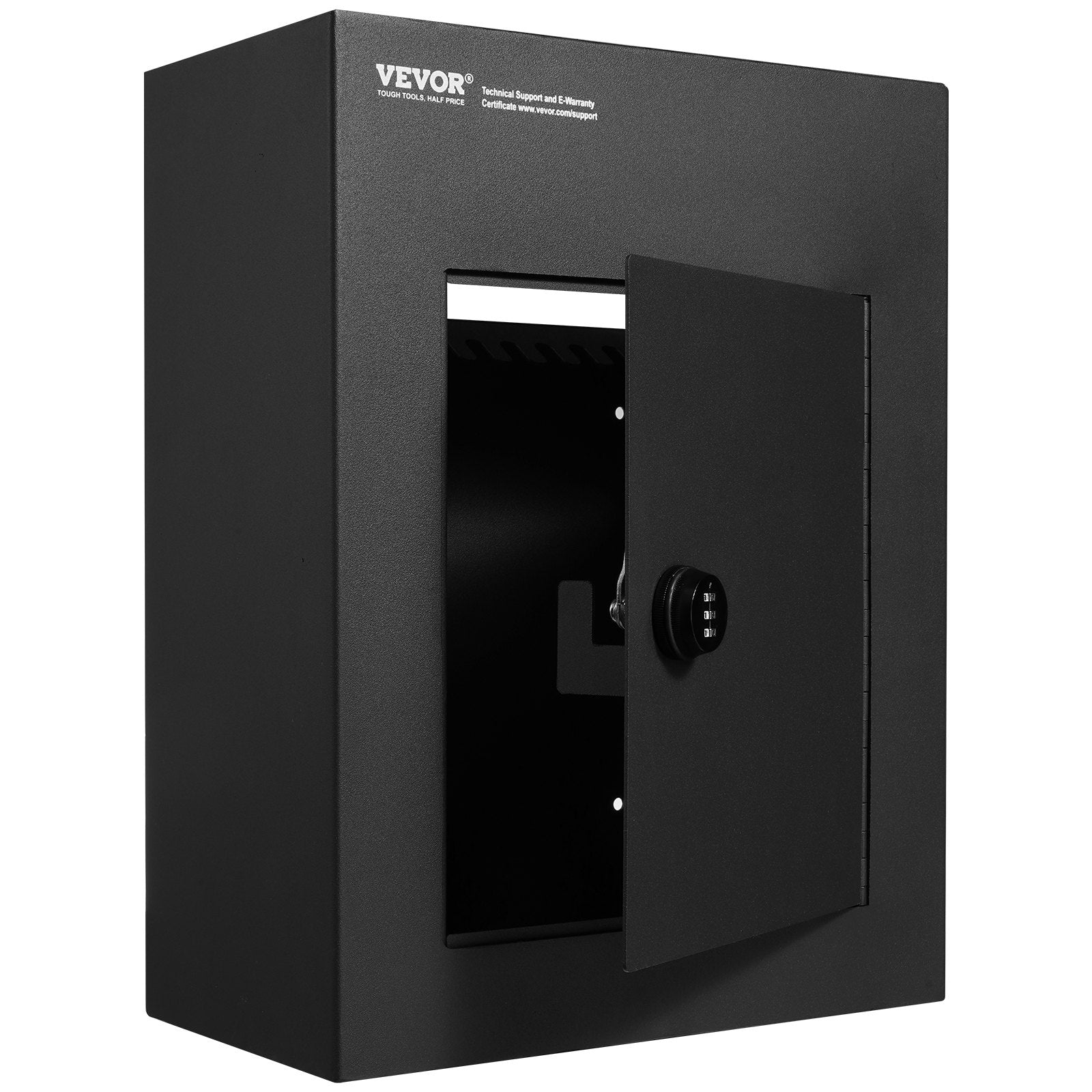 VEVOR Through The Wall Drop Box, Heavy Duty Steel Through the Wall Mailbox with 2.8-7.9" 13" Combination Lock, 13x7x17" Mail Drop Box, Black 10