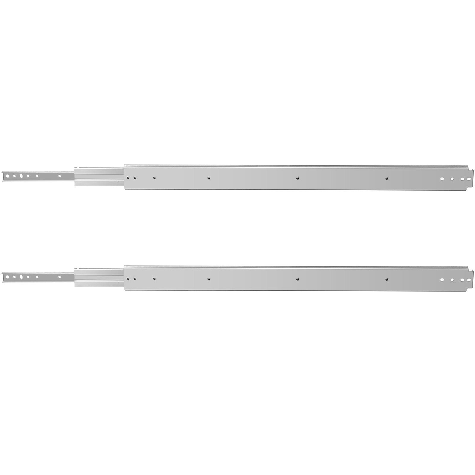 VEVOR Drawer Slides, 1 Pair 42 Inch Heavy Duty Drawer Slides, Ball Bearing Side Mount Drawer Hardware Slides, 500 LBS Load Capacity 3-Section Full Extension Drawer Slides for Smooth Slide, Less Noise 9