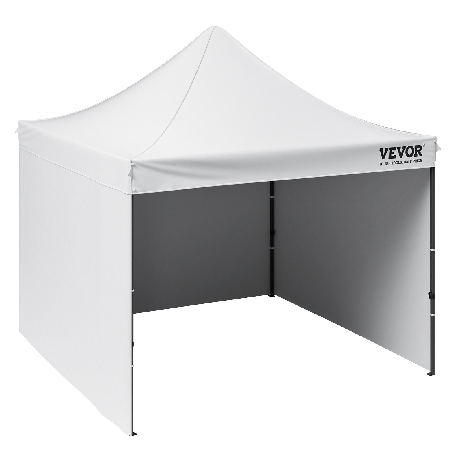 VEVOR Pop Up Canopy Tent Outdoor Gazebo Tent 10x10FT with Sidewalls & Bag White 10