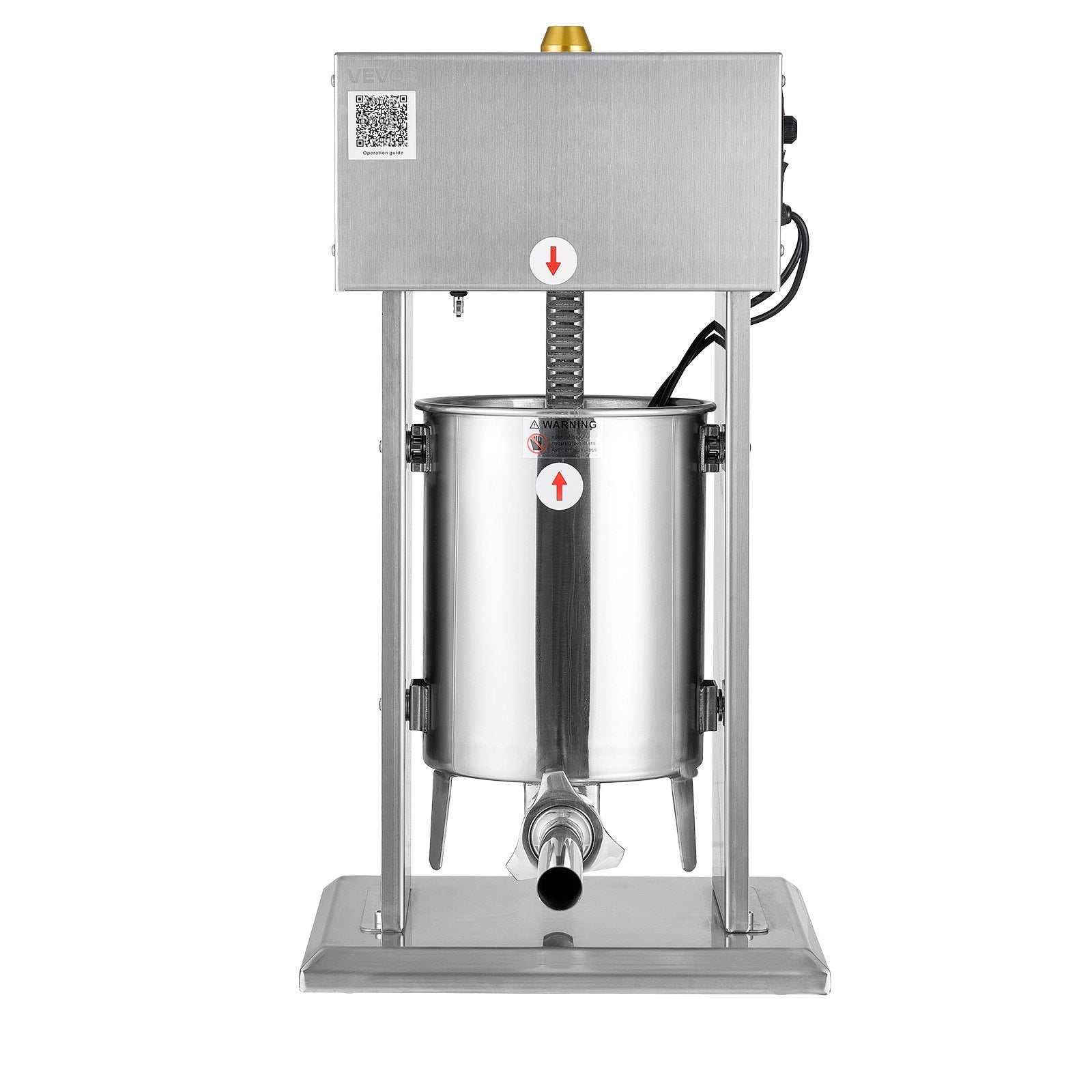 VEVOR Electric Sausage Stuffer, 22 LBS / 10 L Vertical Meat Stuffer, Stepless Speed Control and Foot Pedal, Stainless Steel Heavy Duty Sausage Filler with 4 Stuffing Tubes, for Commercial & Home Use 10